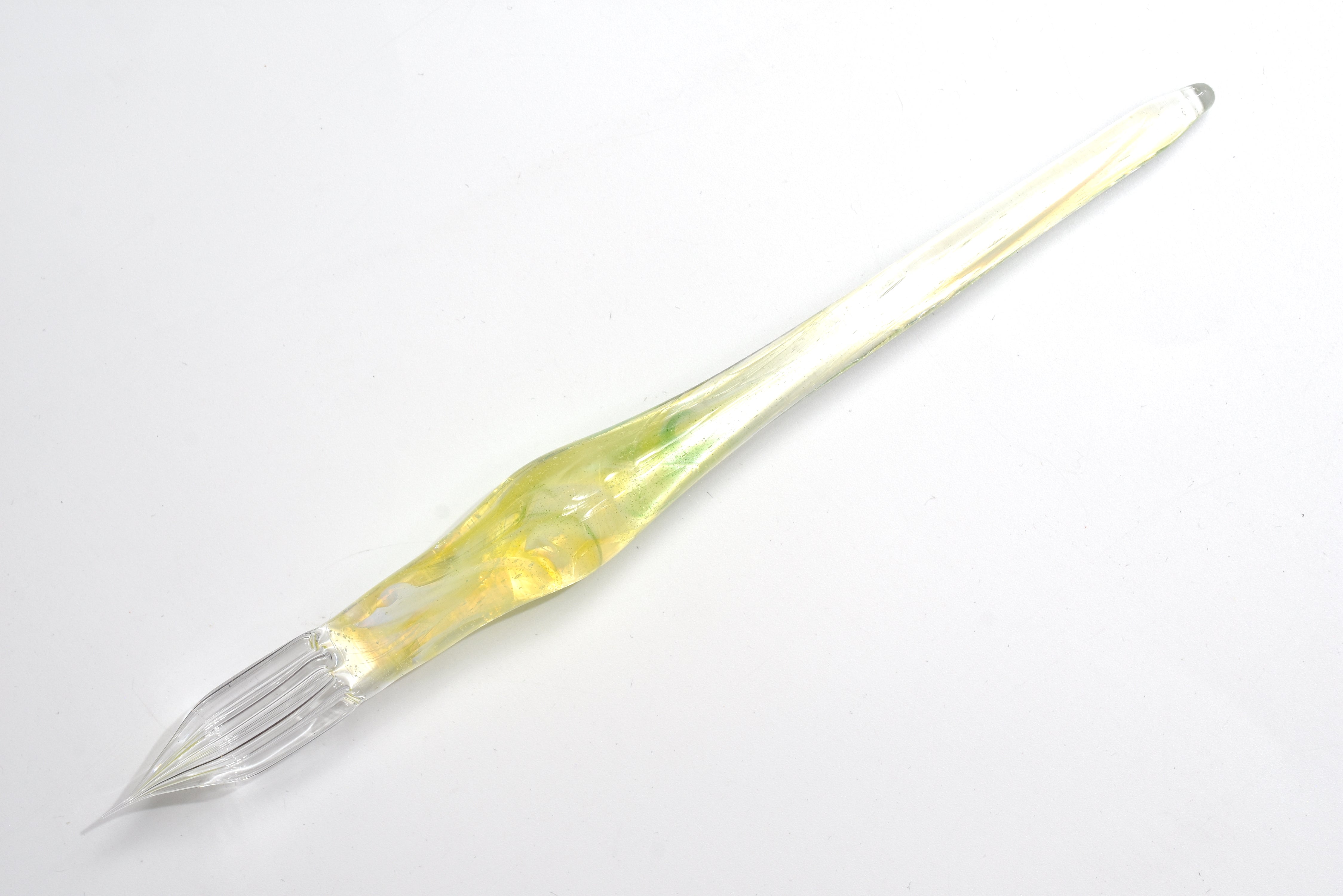 Glass Studio AUN Glass Pen - Marble - Lemon Drop