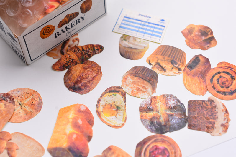 Miniature Shipping Box Flake Sticker Set - Bakery