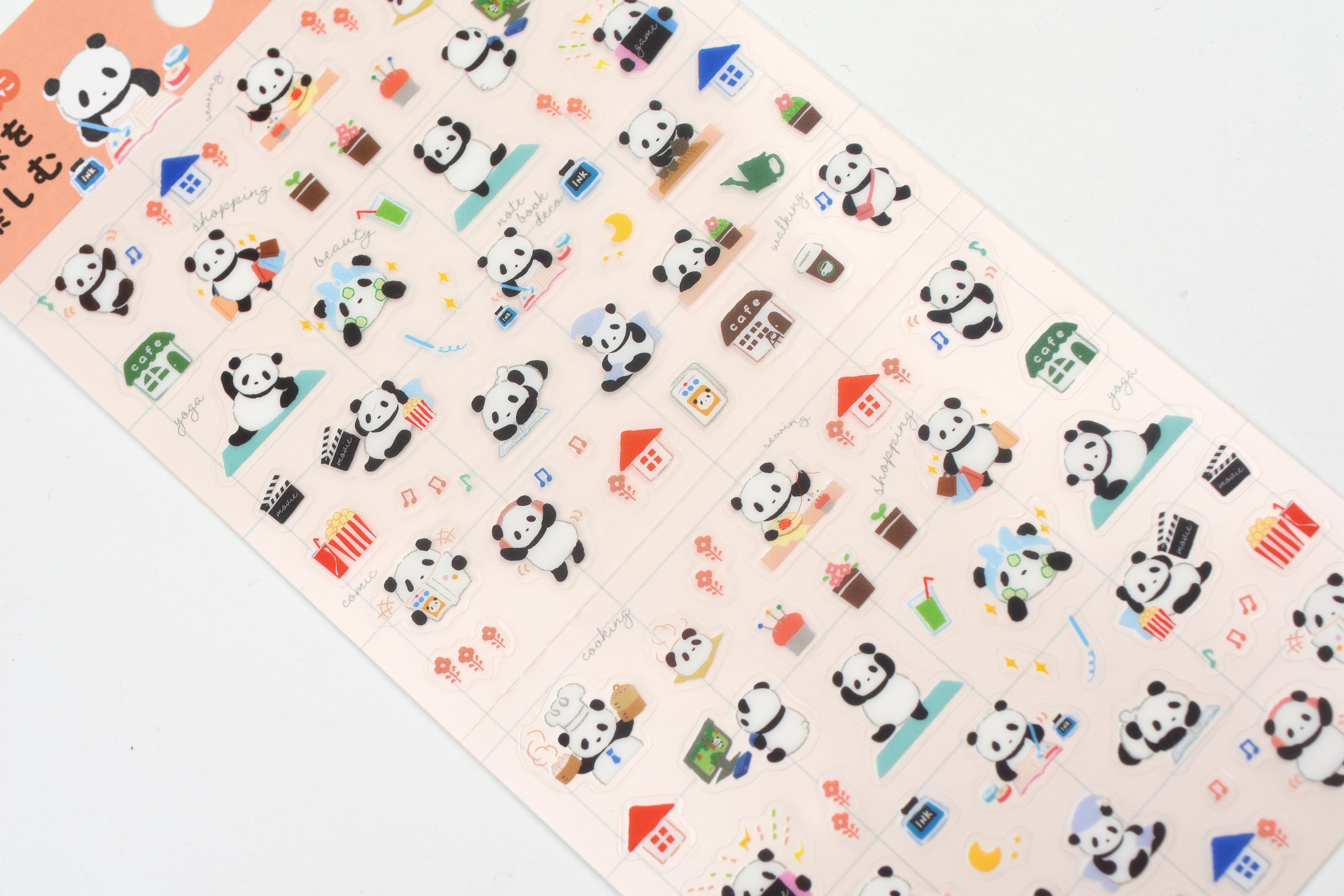 NB - Large Perforated Sticker Sheet - Panda
