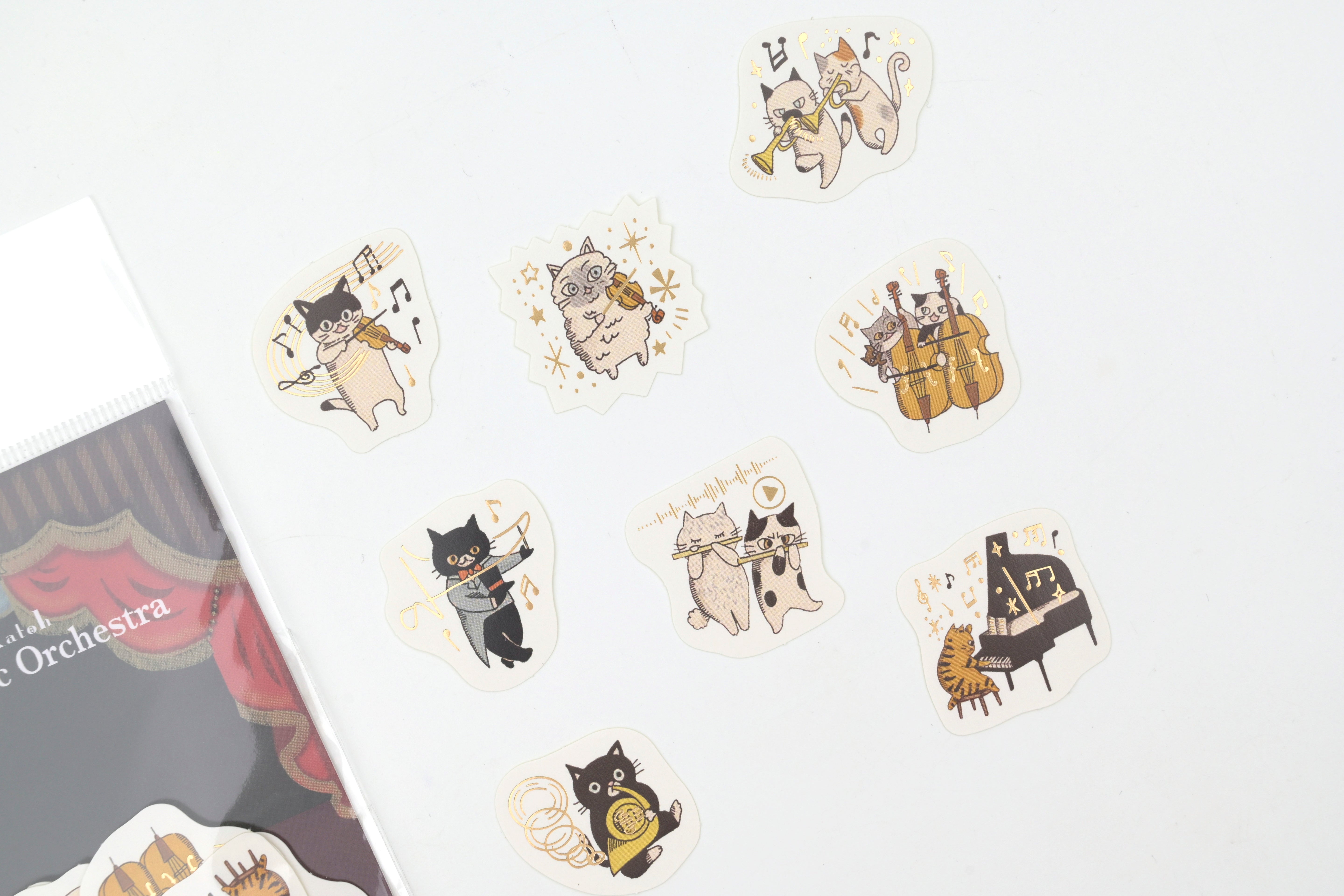 SEAL-DO Gold-Foil Flake Sticker - Meowphonic Orchestra