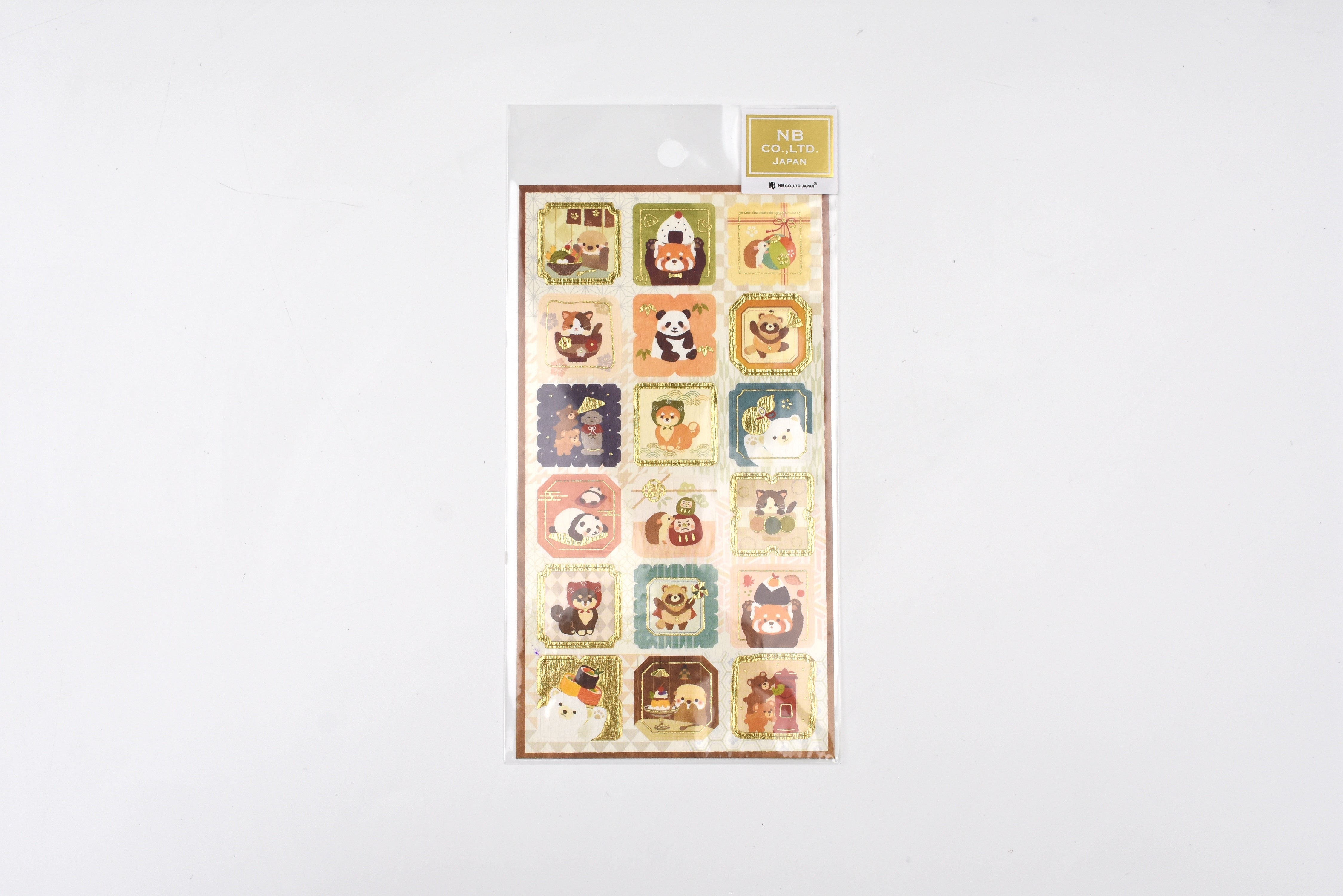 NB - Japanese-style Large Sticker Sheet - Wafu and Animals
