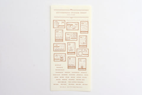 Oeda Letterpress - Sticker Sheet - Stamp