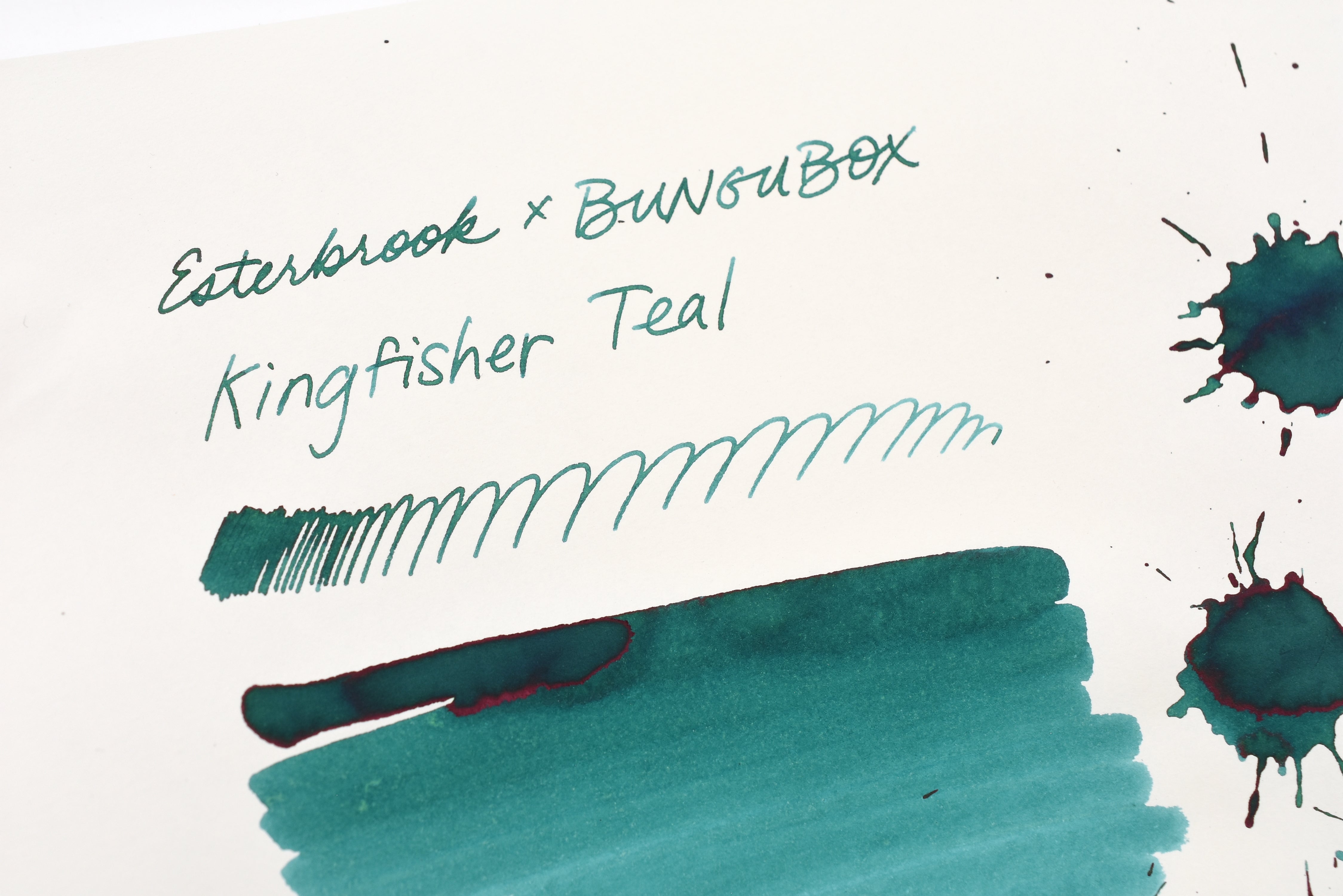 Esterbrook x BUNGUBOX Ink - Kachofugetsu Collection - Kingfisher Teal - 30mL Bottle - Limited Edition