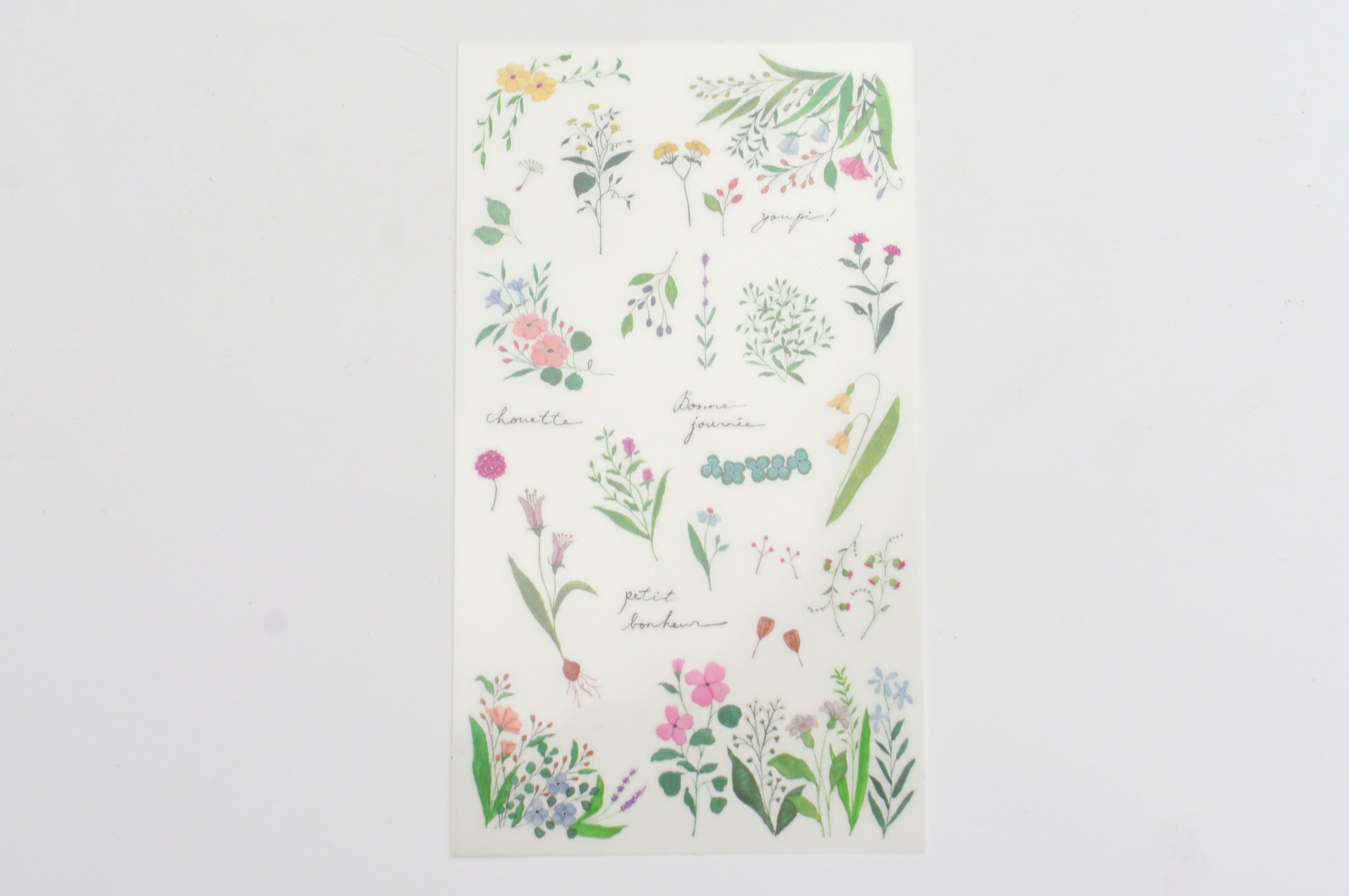 Midori Transfer Stickers for Journaling - Flowering Plants Motifs