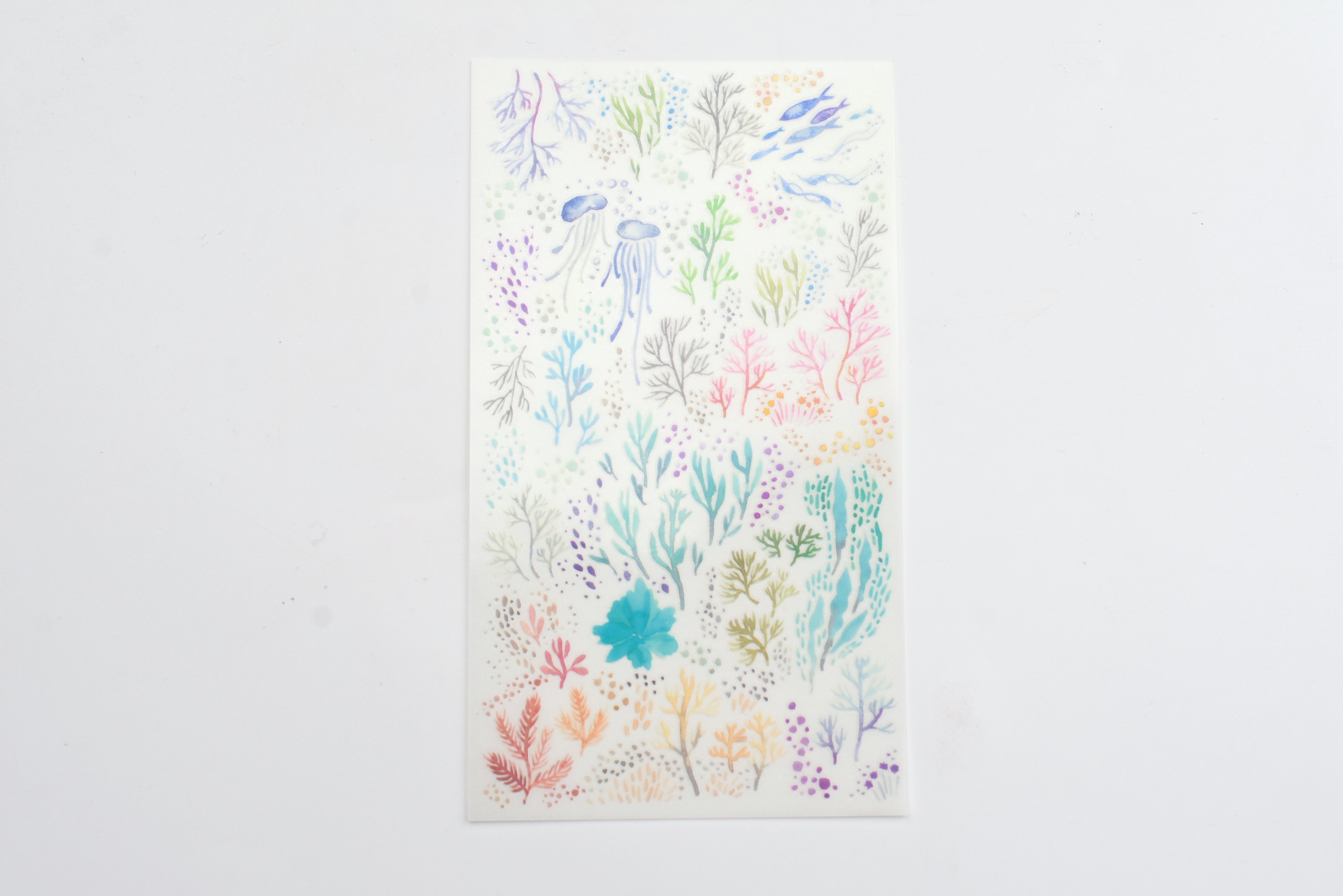 Midori Transfer Stickers for Journaling - Watercolors Sea Motifs