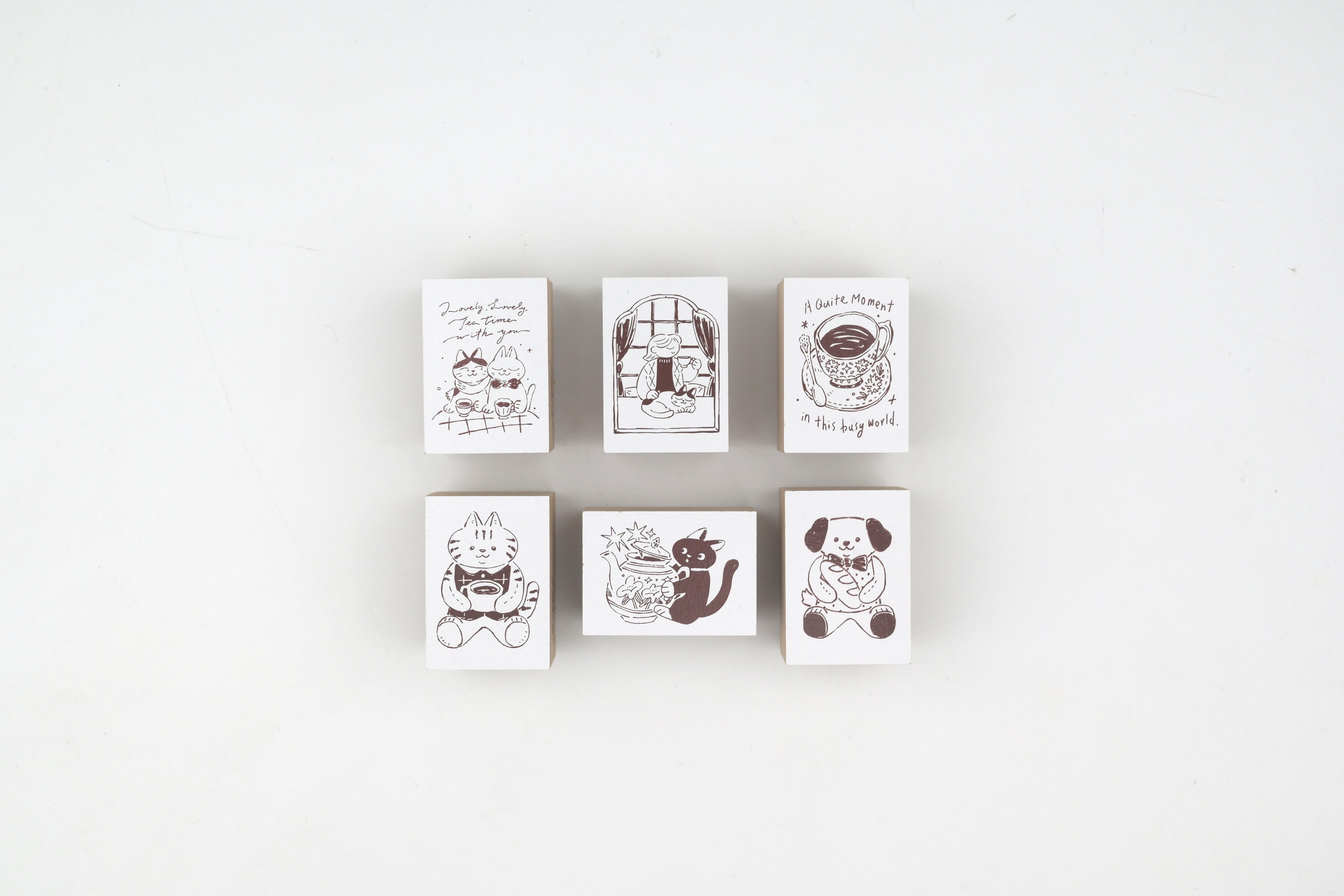 OURS Wooden Stamp - The Gift - Tea Room