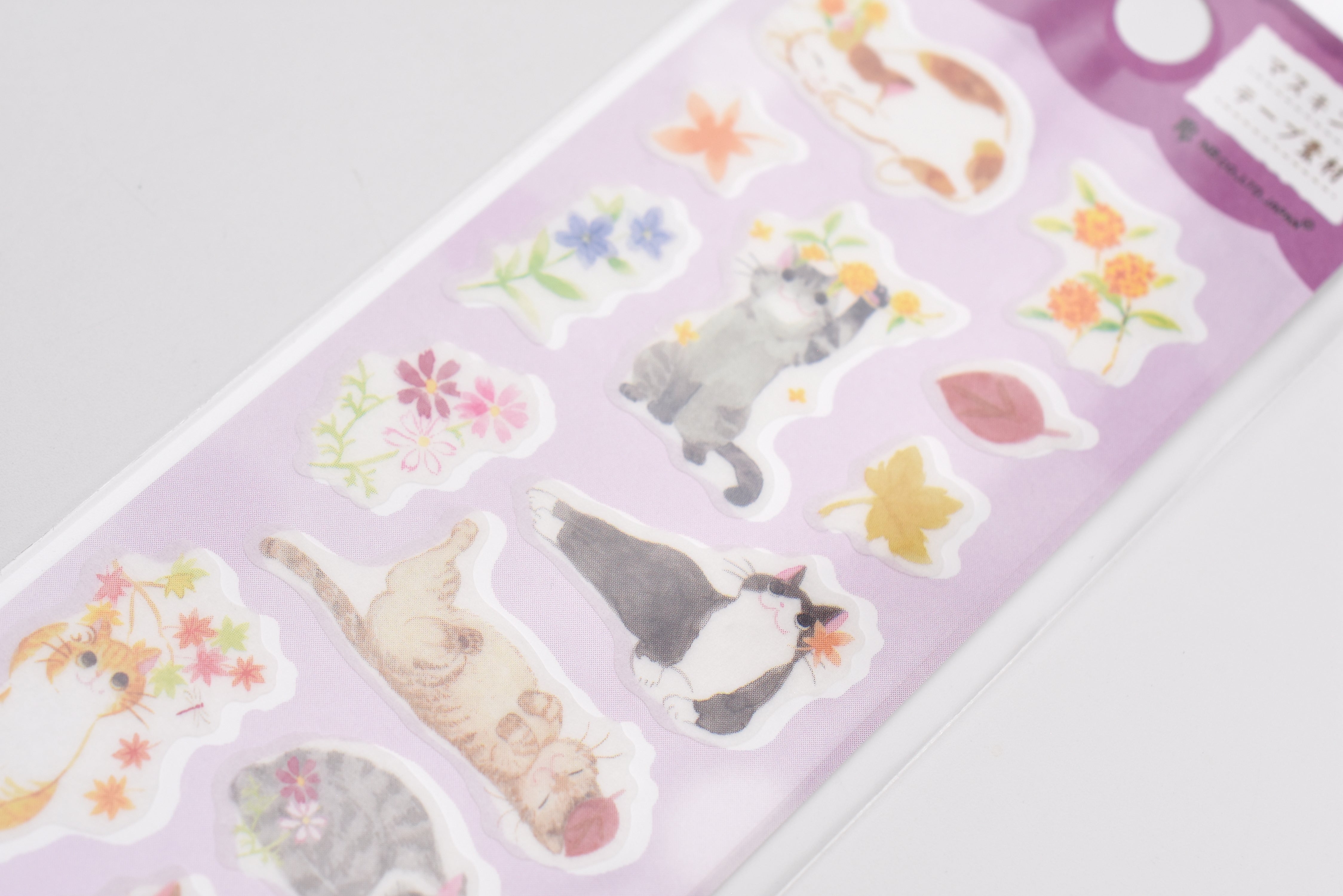 NB Sticker Sheet - Lying Cats - Cozy Autumn