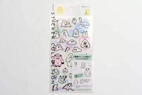 Midori 2 Sheets Planner Sticker - Monster