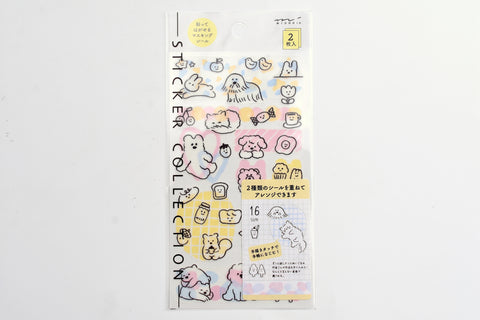 Midori 2 Sheets Planner Sticker - Cute Motif