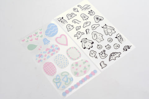 Midori 2 Sheets Planner Sticker - Monster