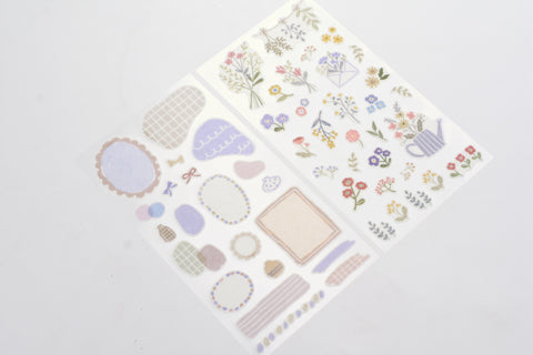 Midori 2 Sheets Planner Sticker - Flowers