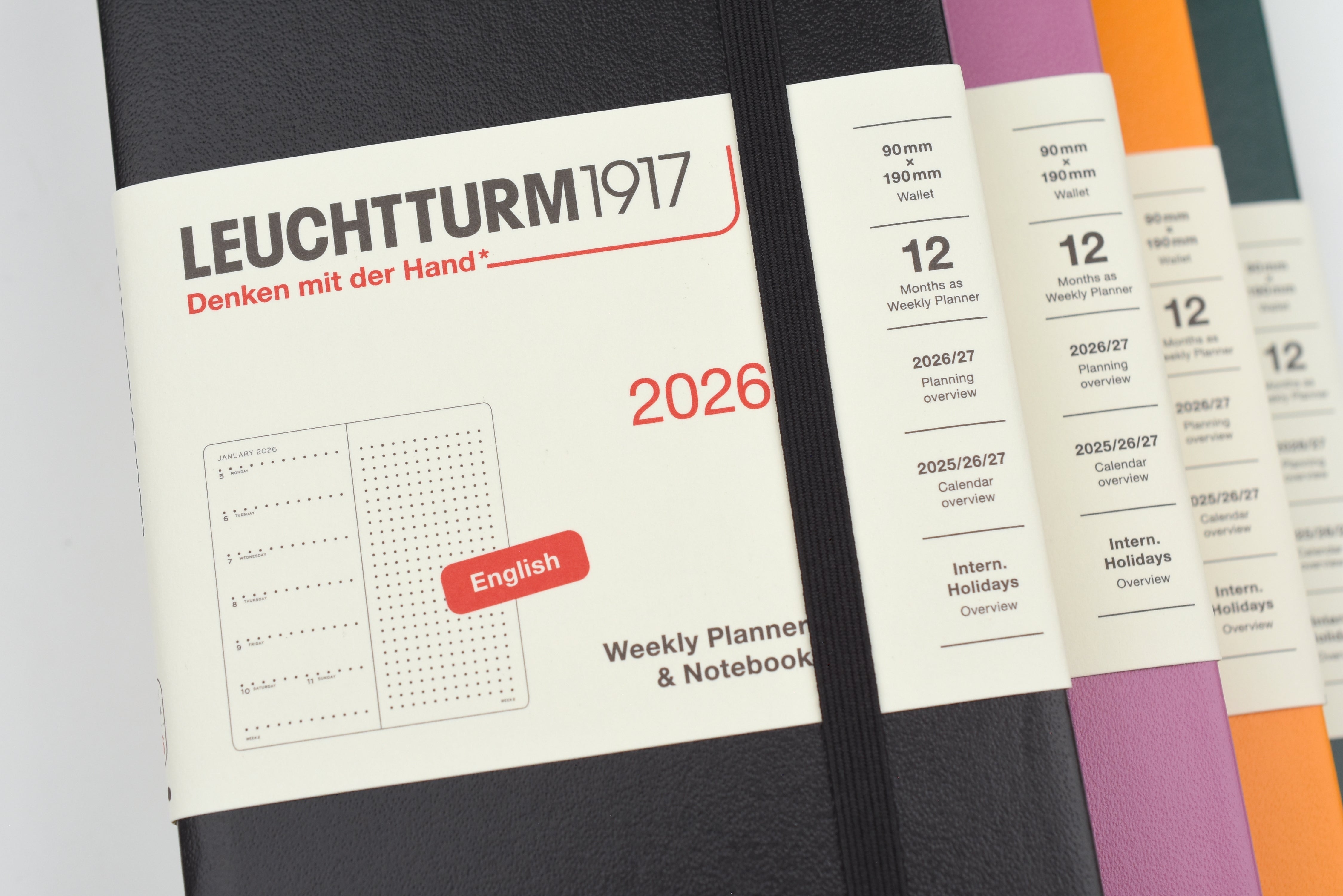 Leuchtturm1917 Weekly Planner and Notebook 2026 - Dotted