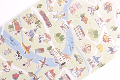 Mind Wave - Town Map Sticker - Green City