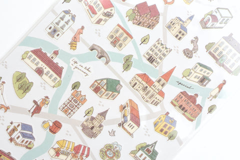 Mind Wave - Town Map Sticker - Gray City