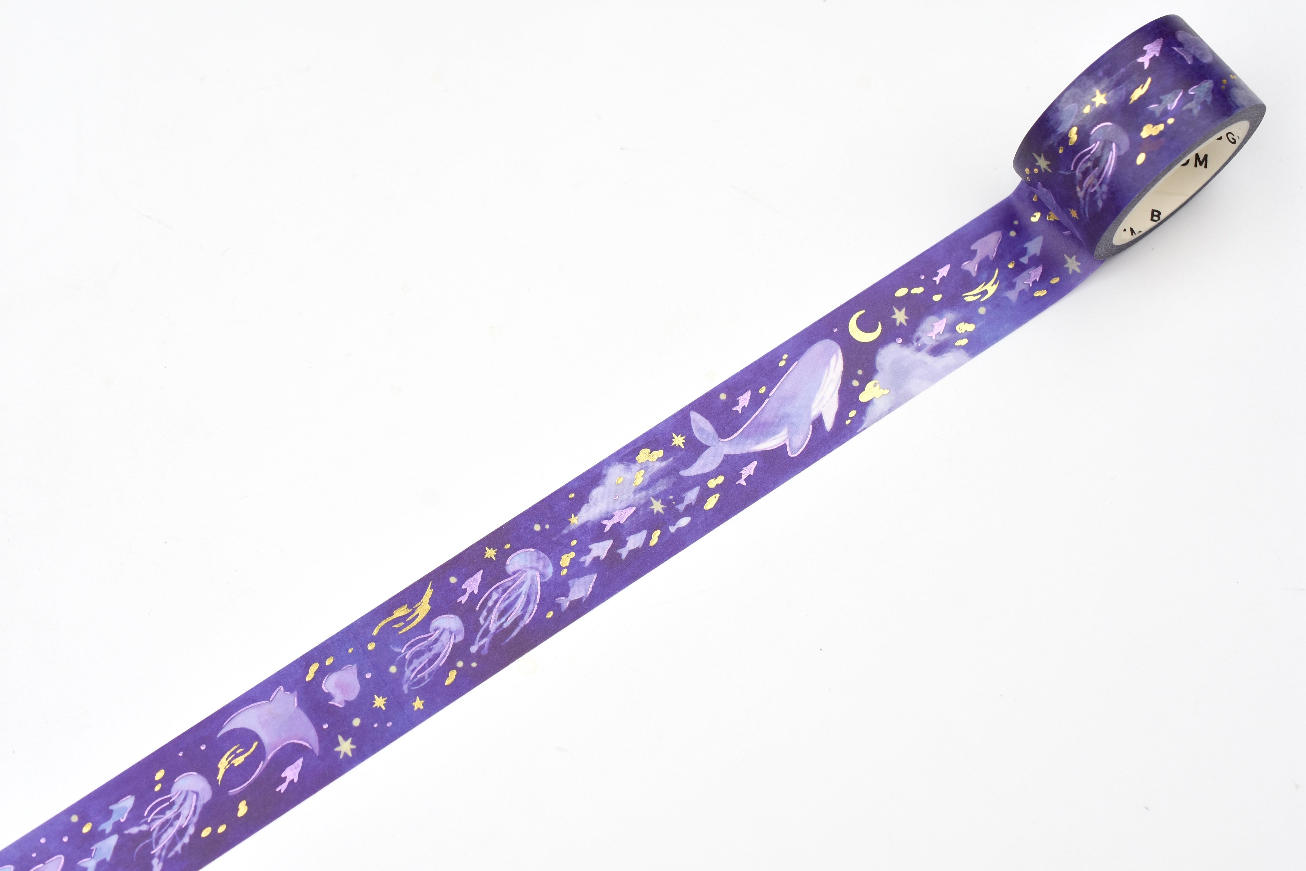 BGM Washi Tape - Foil Stamping - Sky Encyclopedia Vol. 2 - Calm Night Sea