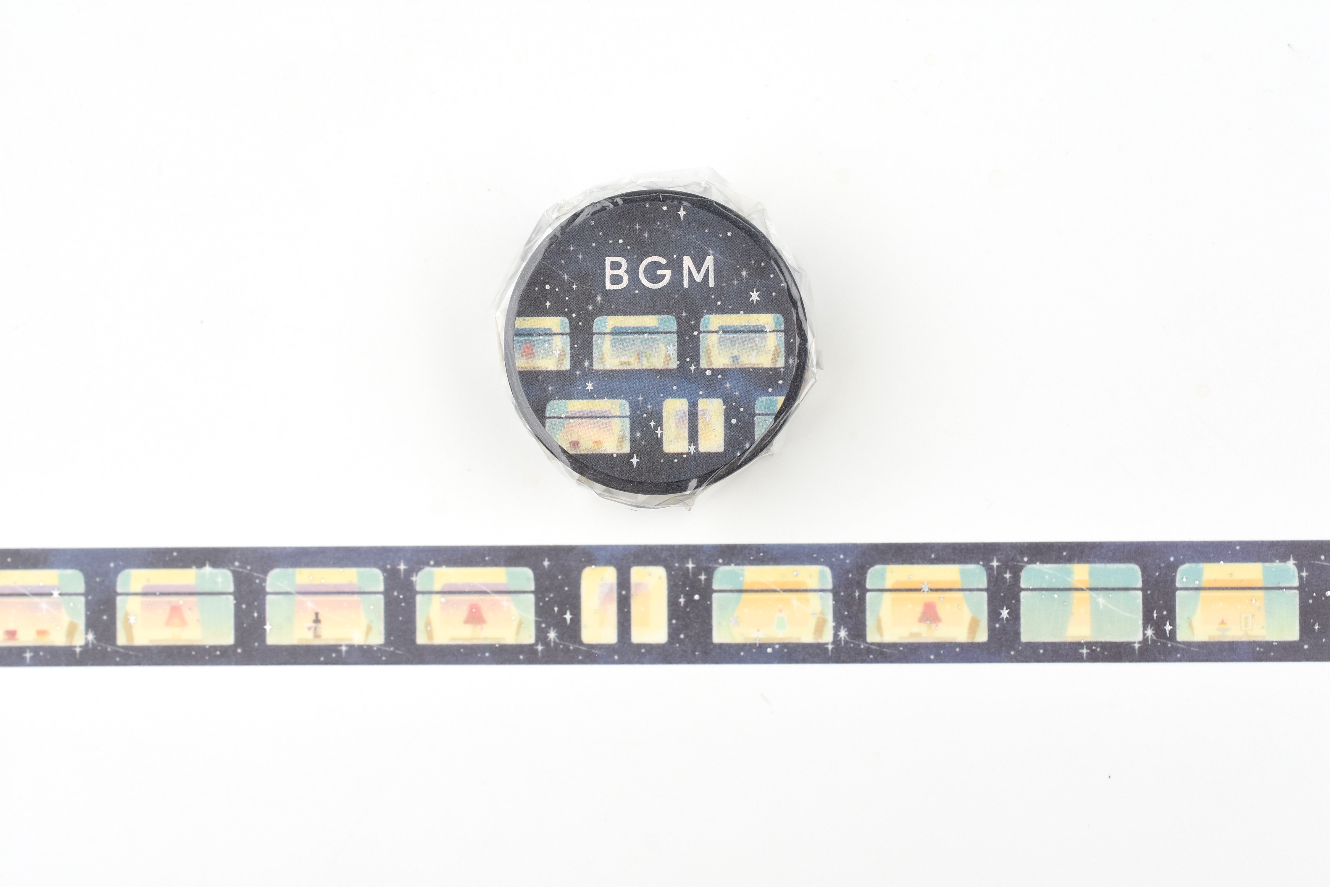 BGM Life Washi Tape - Foil Stamping - Sleeping Train in the Stars