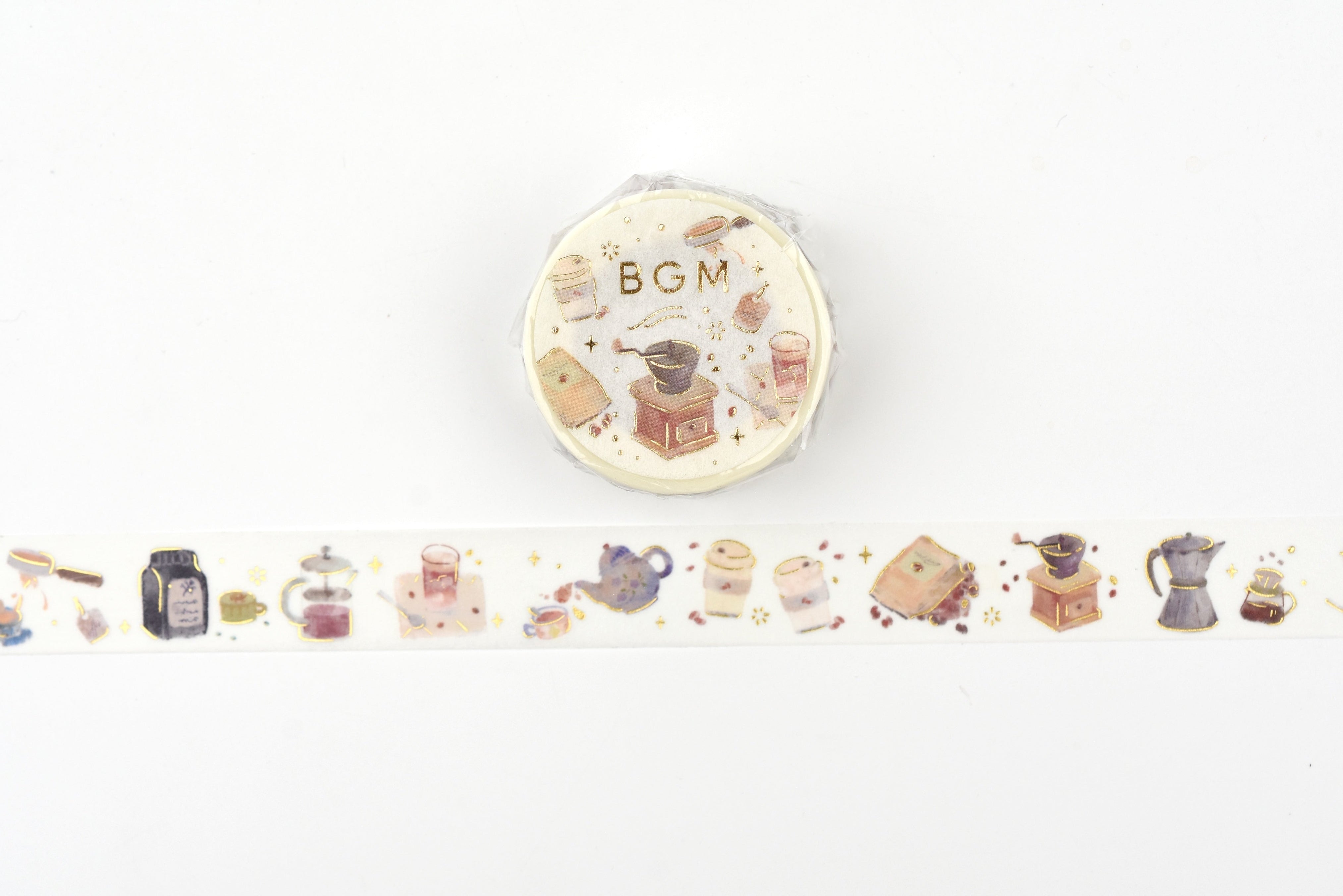 BGM Life Washi Tape - Foil Stamping - Enjoy Cafe