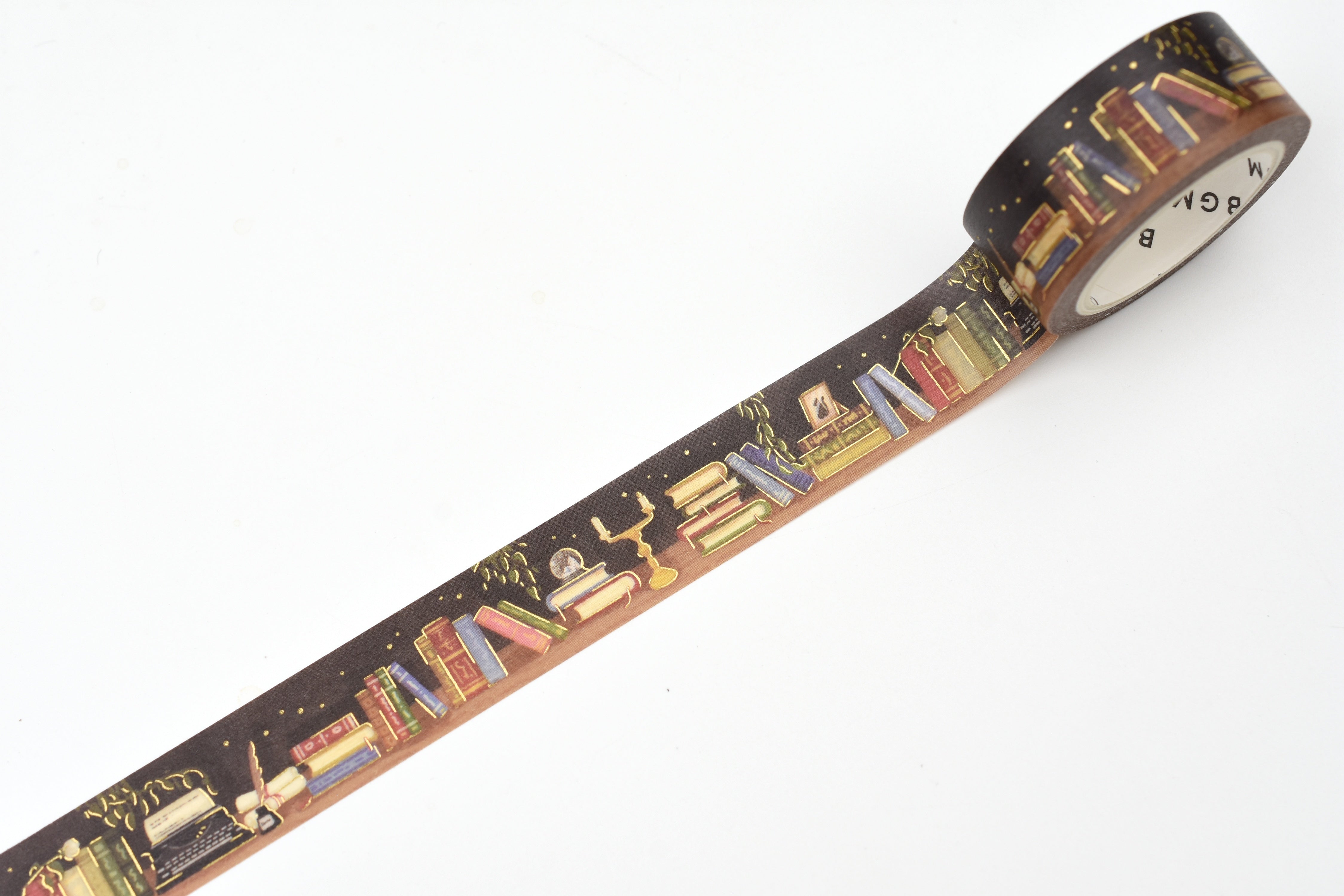 BGM Life Washi Tape - Foil Stamping - Late Night Bookshelf
