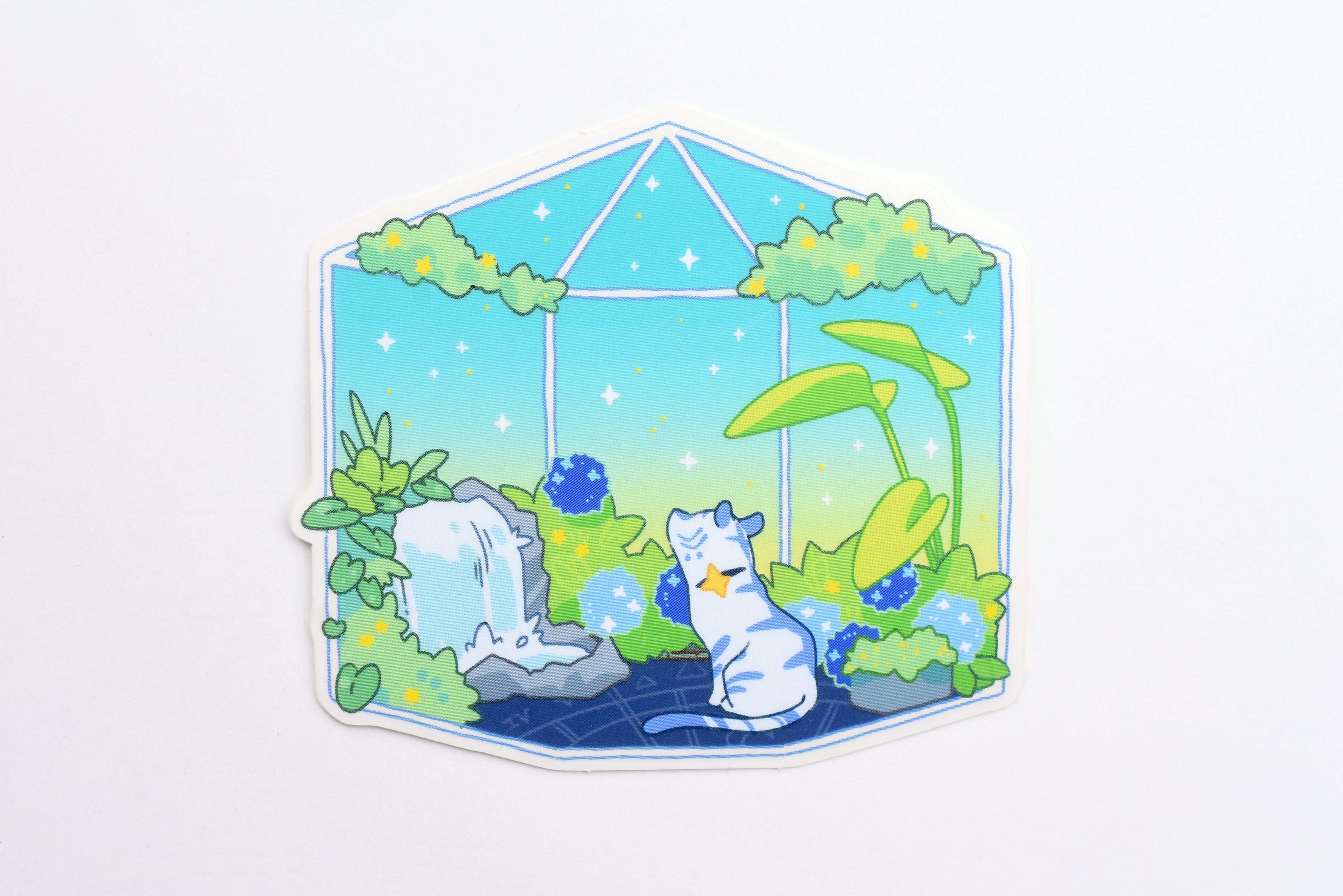 Ameruu Sticker - Water Tiger in Terrarium