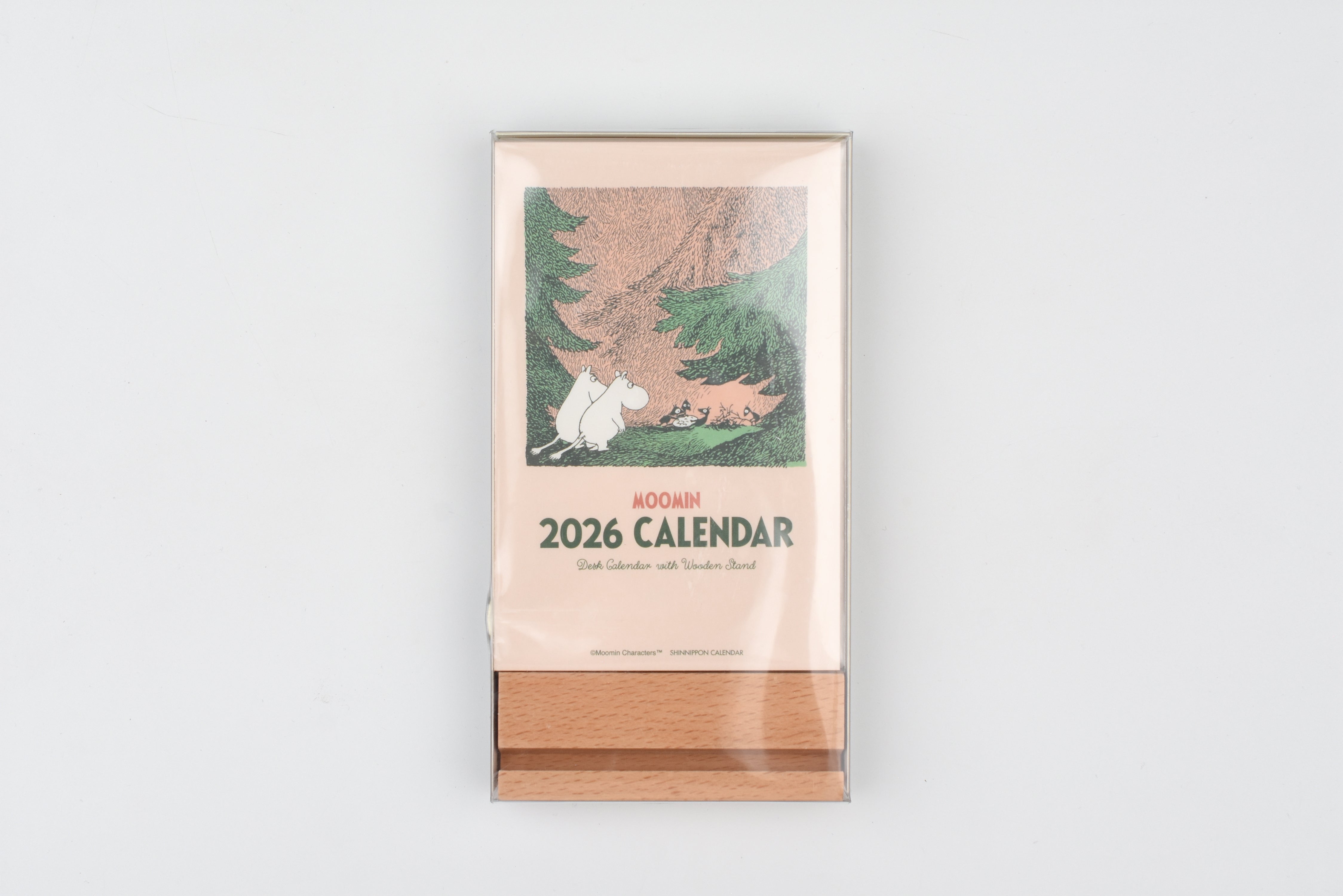 Shinnippon 2026 - Moomin Desk Calendar with Wooden Stand