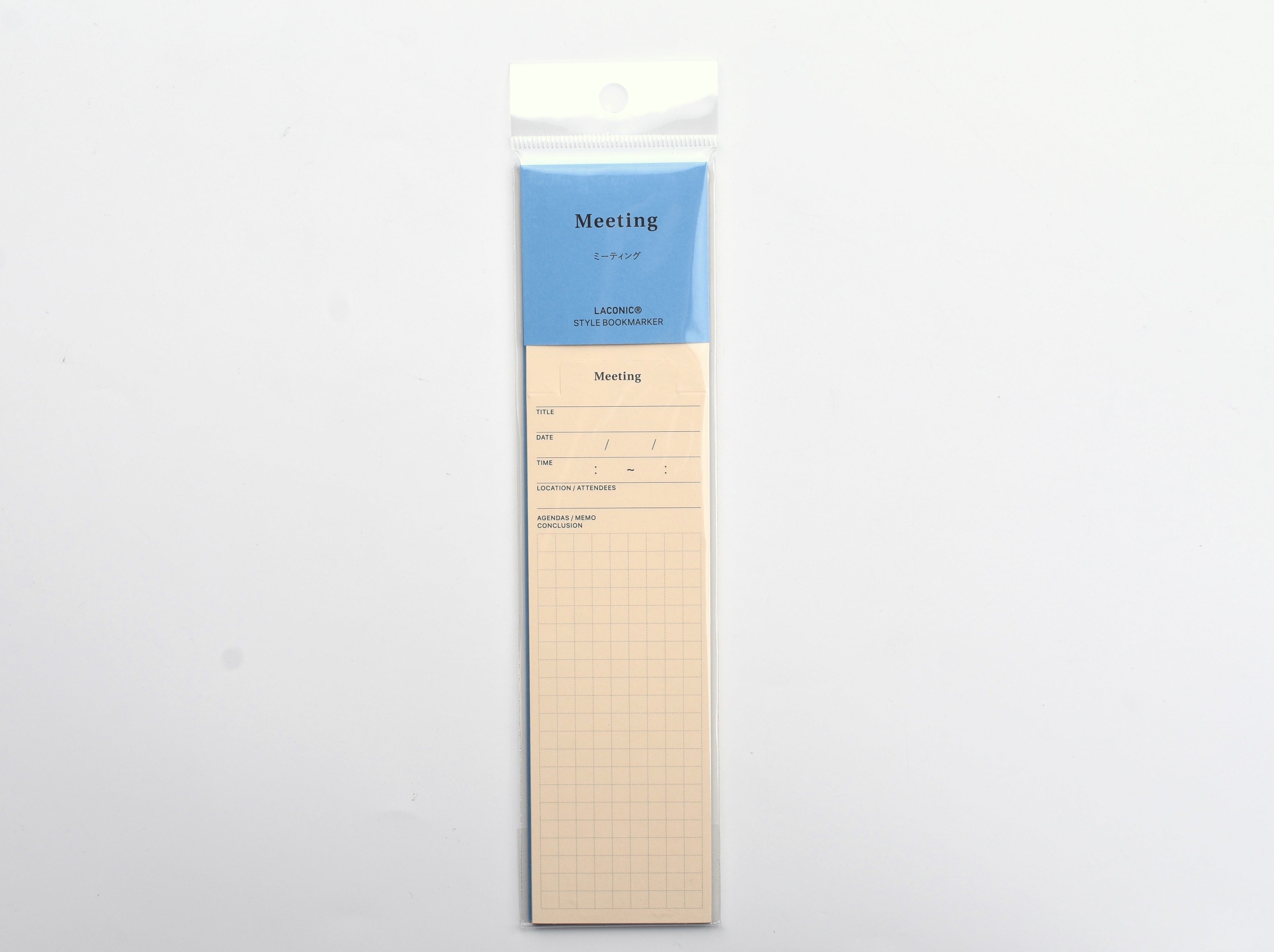 Laconic Style Bookmarker - Meeting