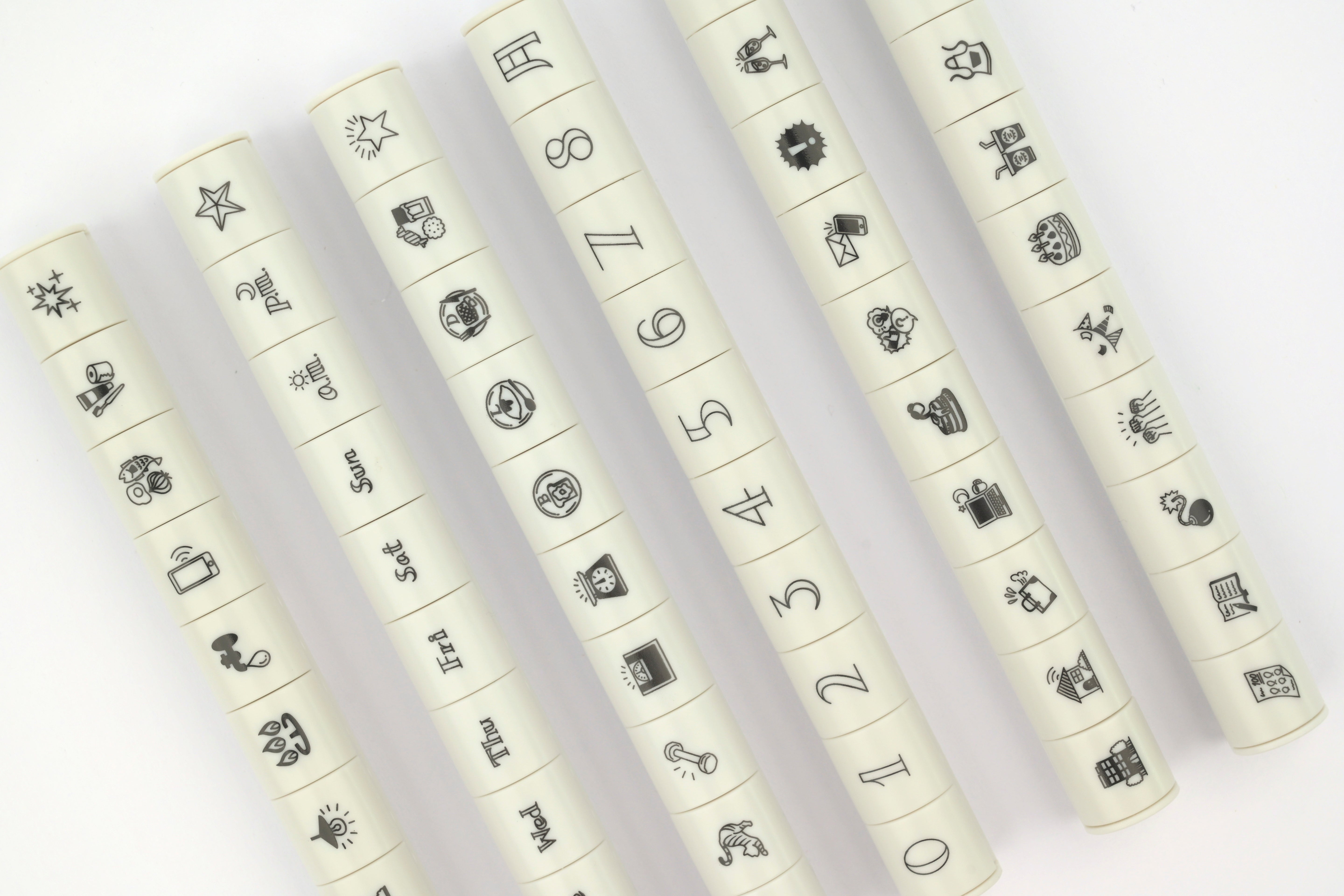 Shachihata Allemore Nototo 10 Mini Stamp - Set of 10