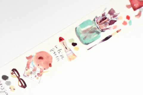 ROUNDTOP x Liang Feng - The Bear's Sketch Life Washi Tape