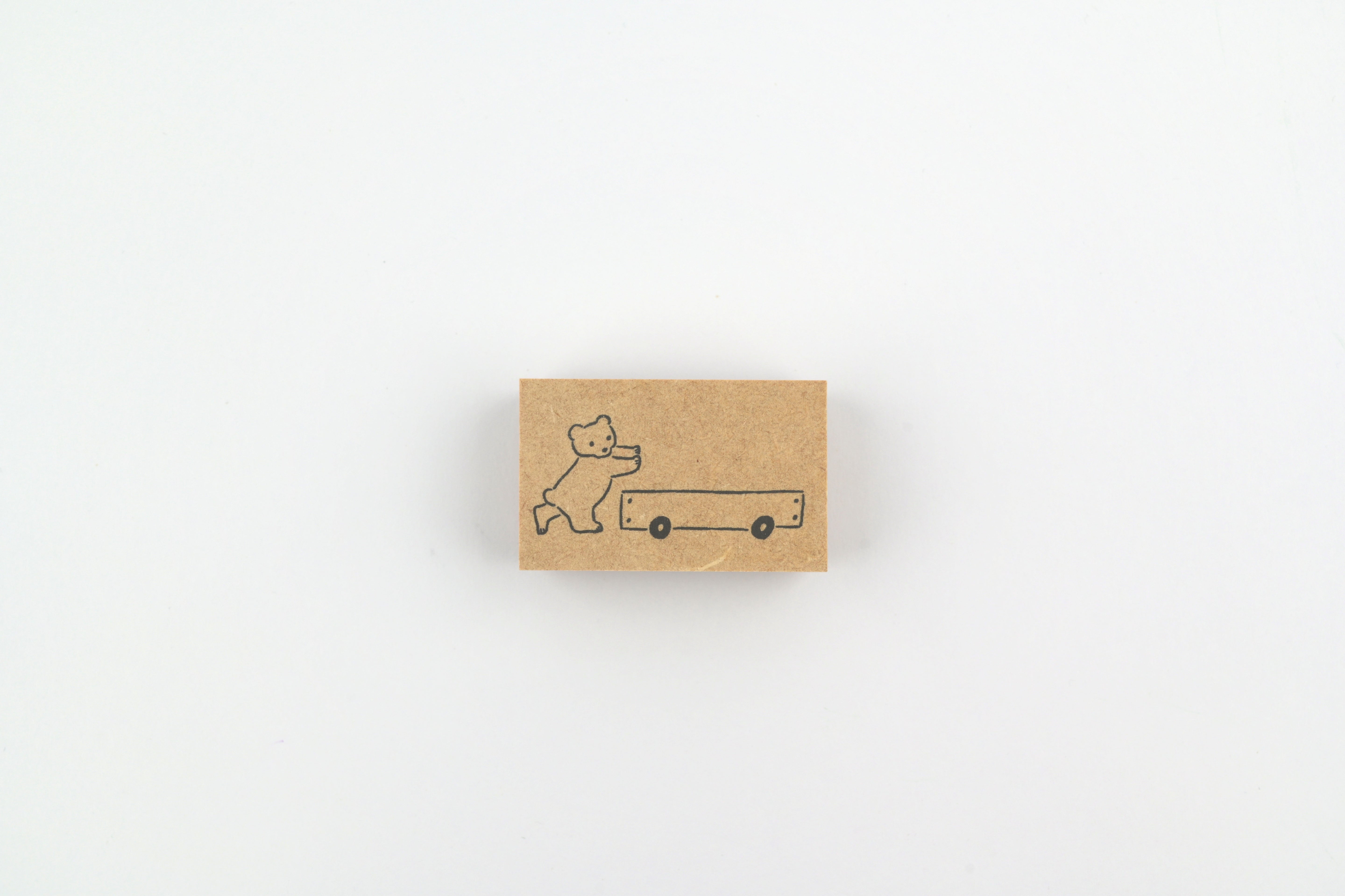 Stamp Marche Rubber Stamp - Labetomo - Bear Cart
