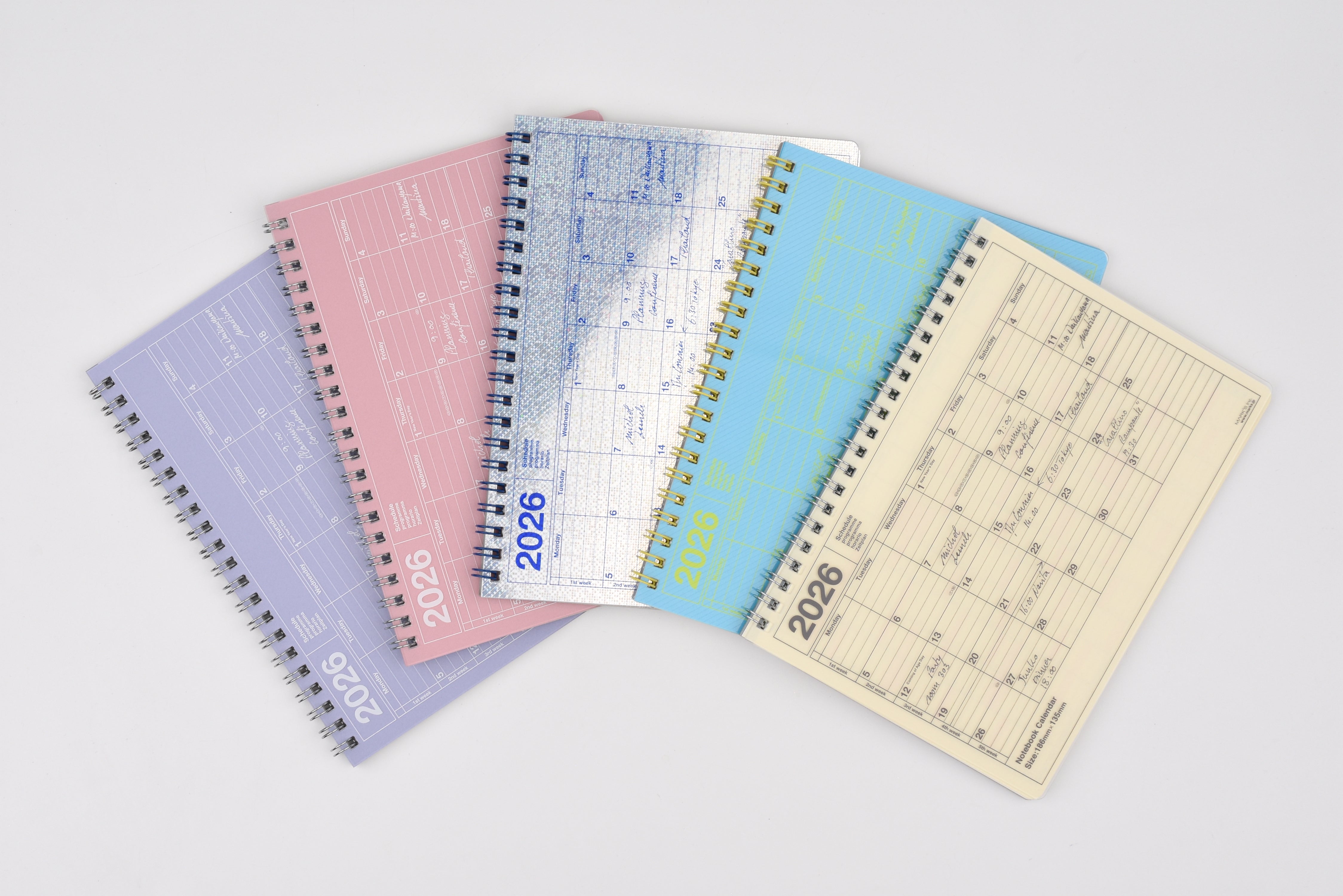 Mark's 2026 Notebook Calendar - Horizontal - Monthly Block - B6