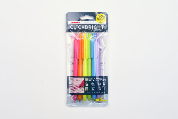 Zebra CLiCK BRIGHT Highlighter - Set of 6 – Yoseka Stationery