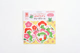 Furukawa Paper New Year Postcard Deco Flake Sticker - Flower Dragon