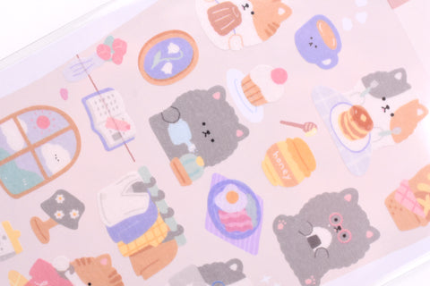 Yururu Day Sticker - Fluffy Cat