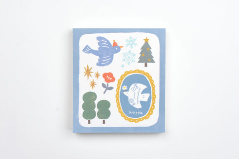 Furukawa Paper Memo Pad - Sparkle and Bird