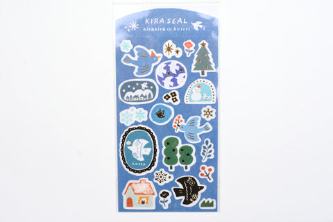 Furukawa Kira Seal Sticker - Sparkle and Bird