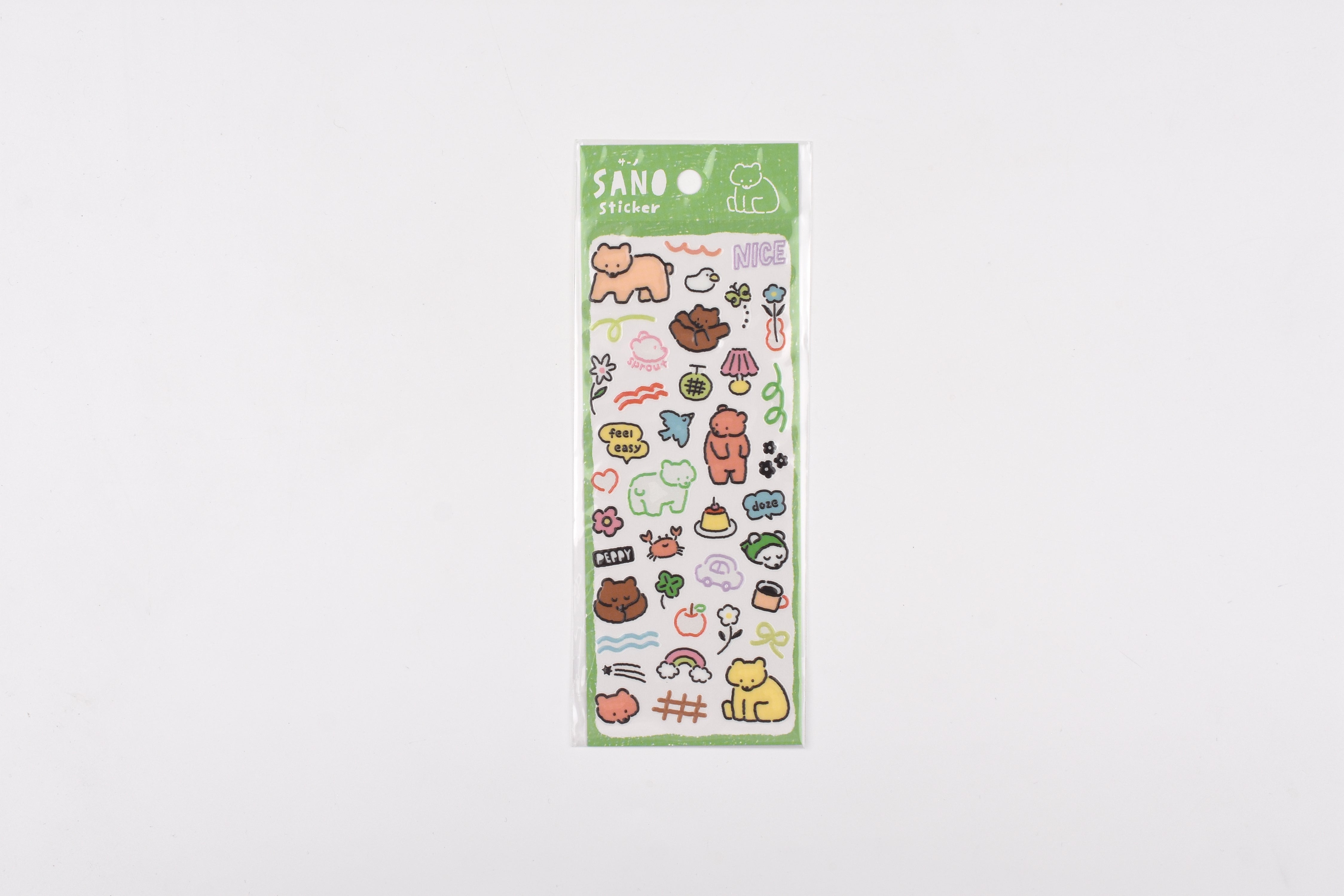 Mind Wave Sticker Sheet - Sano - Bear