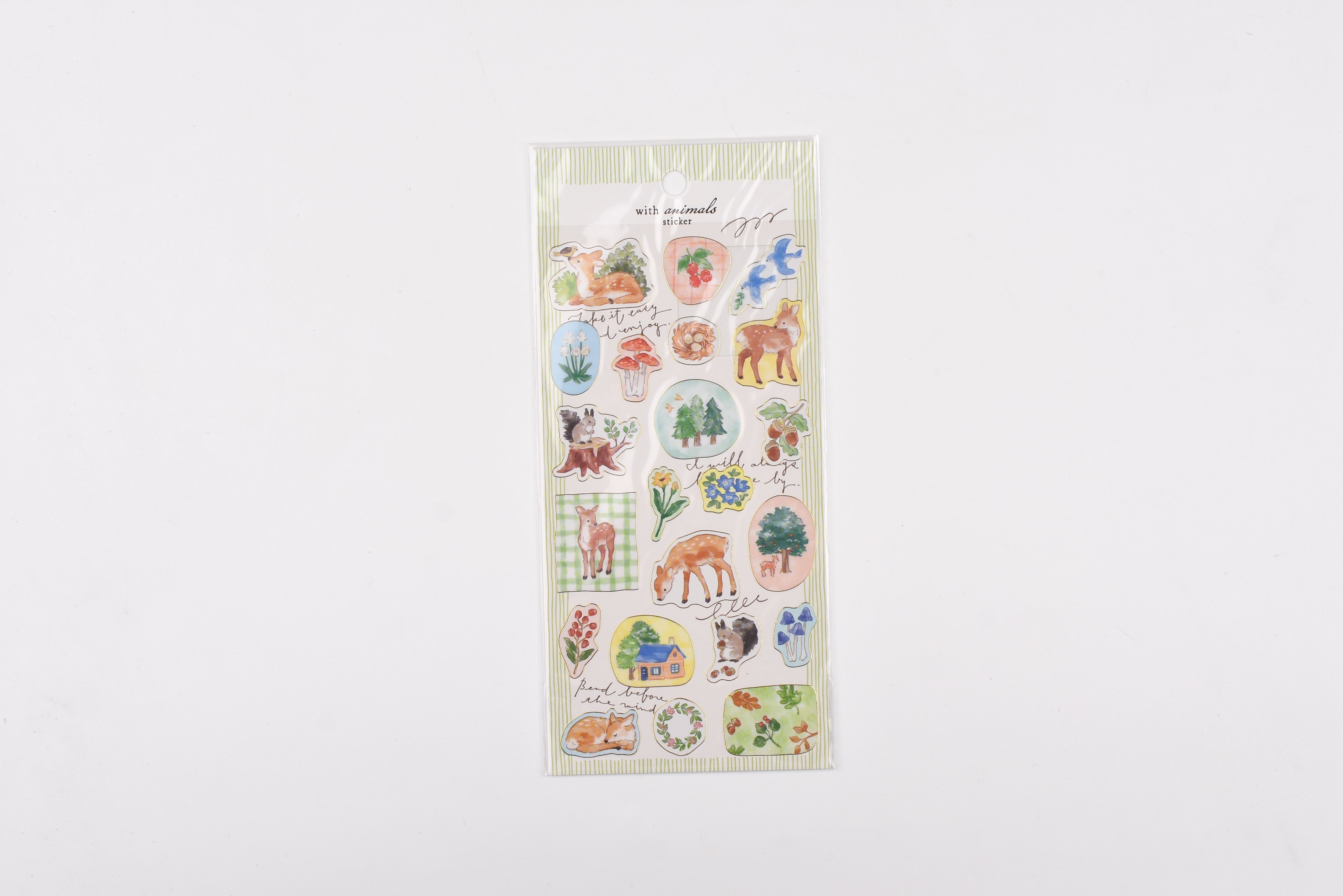 Mind Wave Sticker Sheet - With Animals - Deer