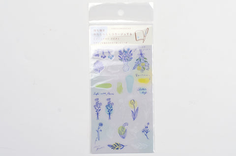 Furukawa Planner Collage Sticker - Blue Flower