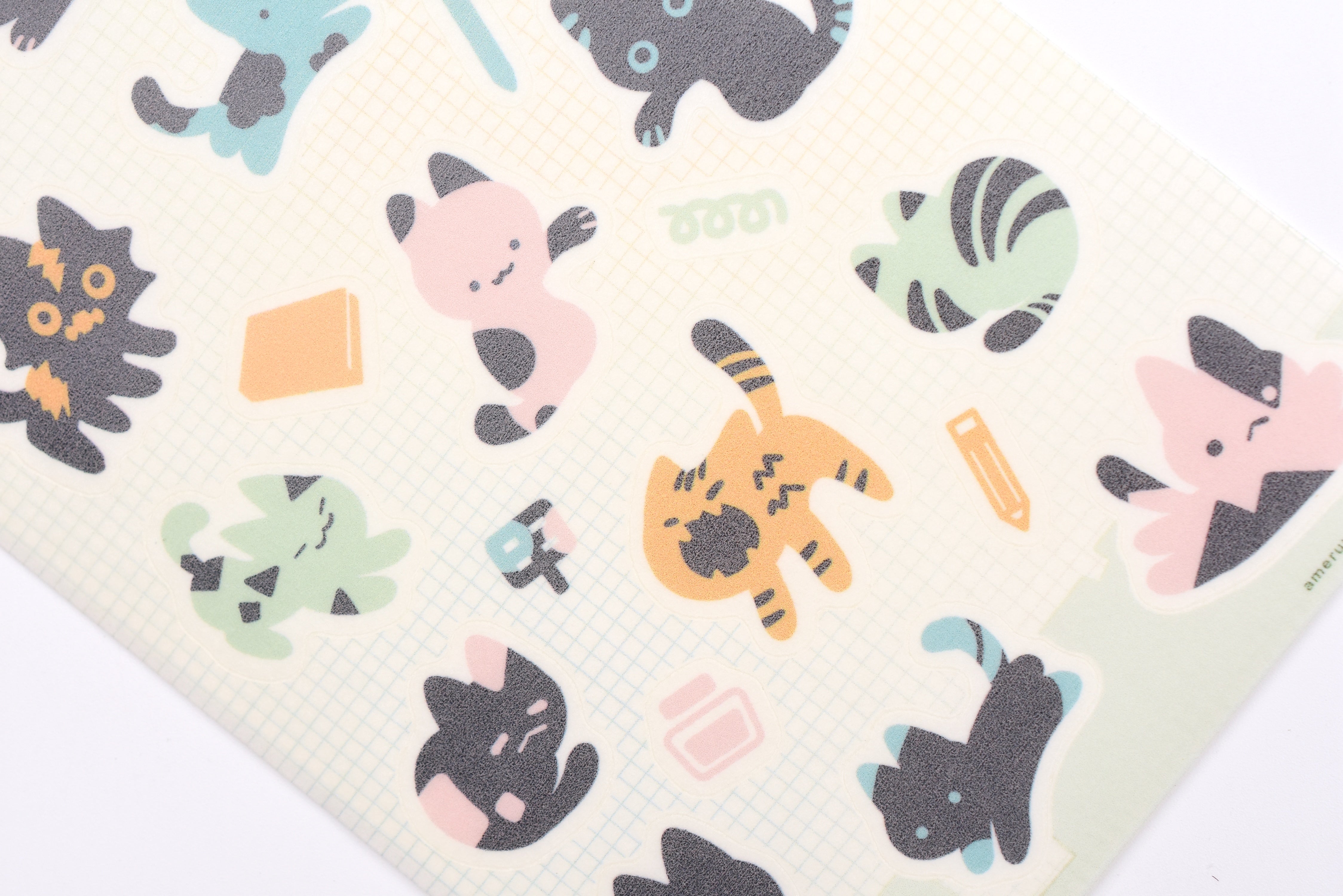 ameruu x Yoseka Stationery - Sticker Sheet - Kitty Confetti