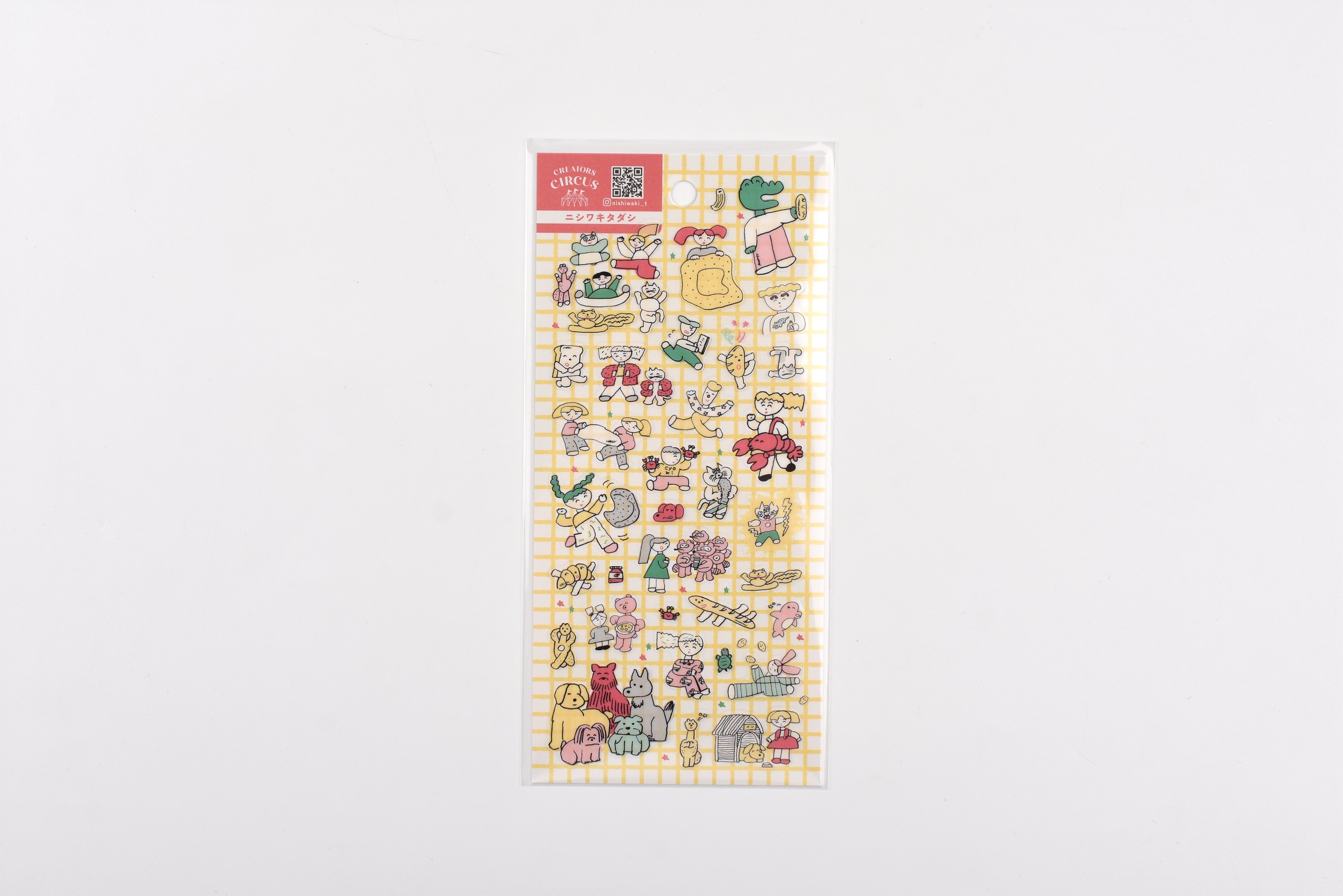 Frontier Transparent Sticker Sheet - CREATORS CIRCUS - Nishiwaki Tadashi