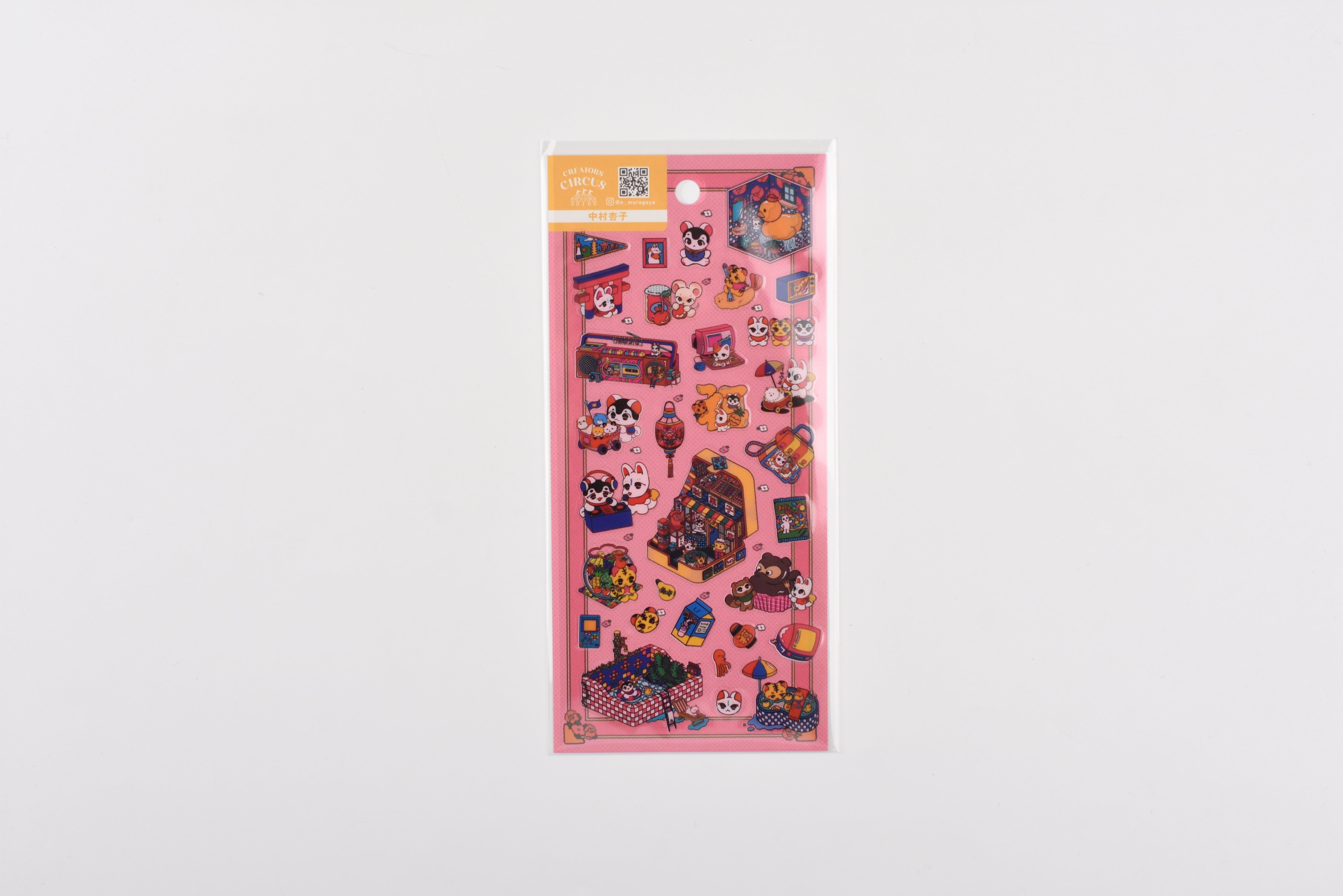 Frontier Transparent Sticker Sheet - CREATORS CIRCUS - Nakamura Kyoko