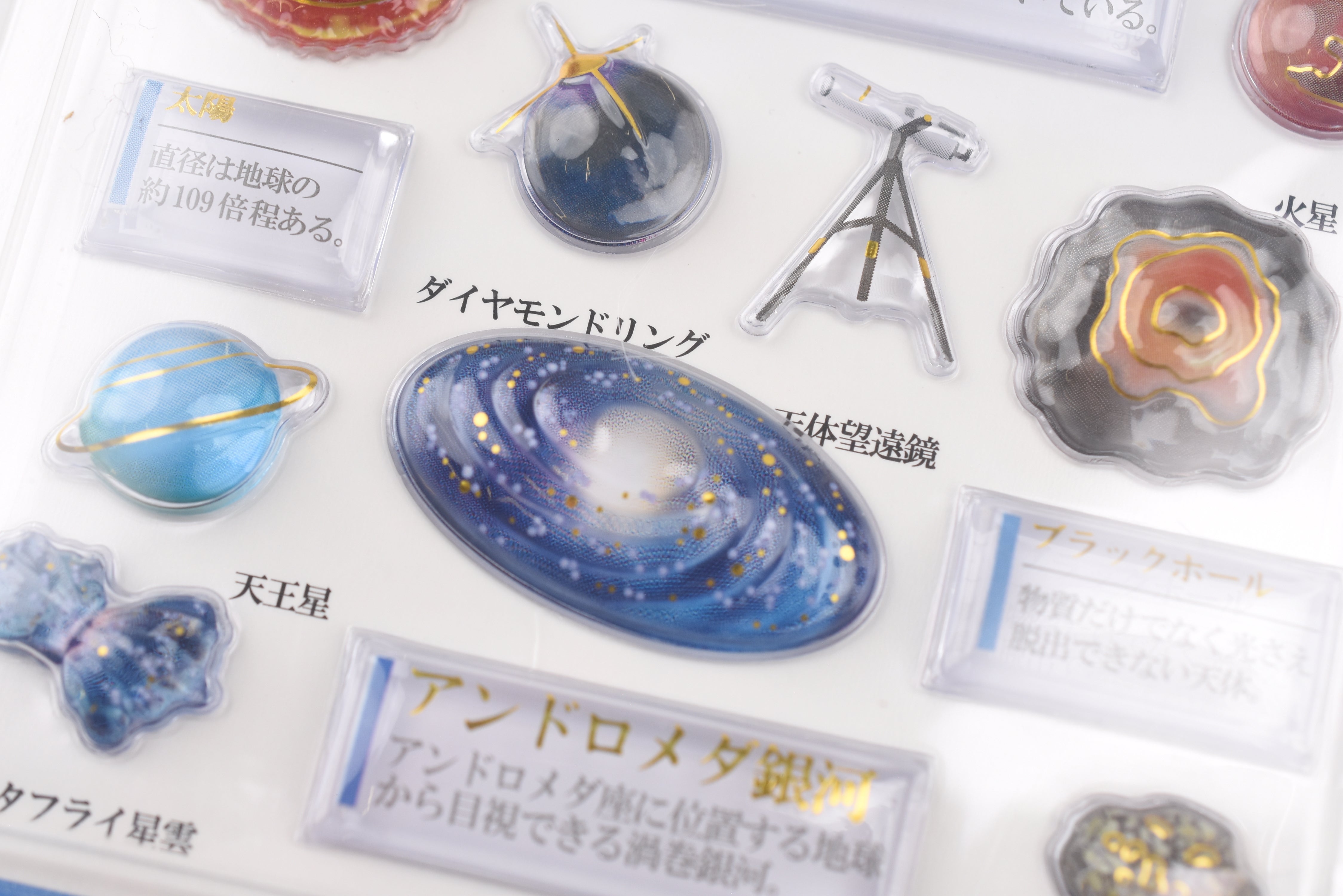 Kamio 3D Adult Illustrated Picture Book Stickers - 3D Astronomical Objects