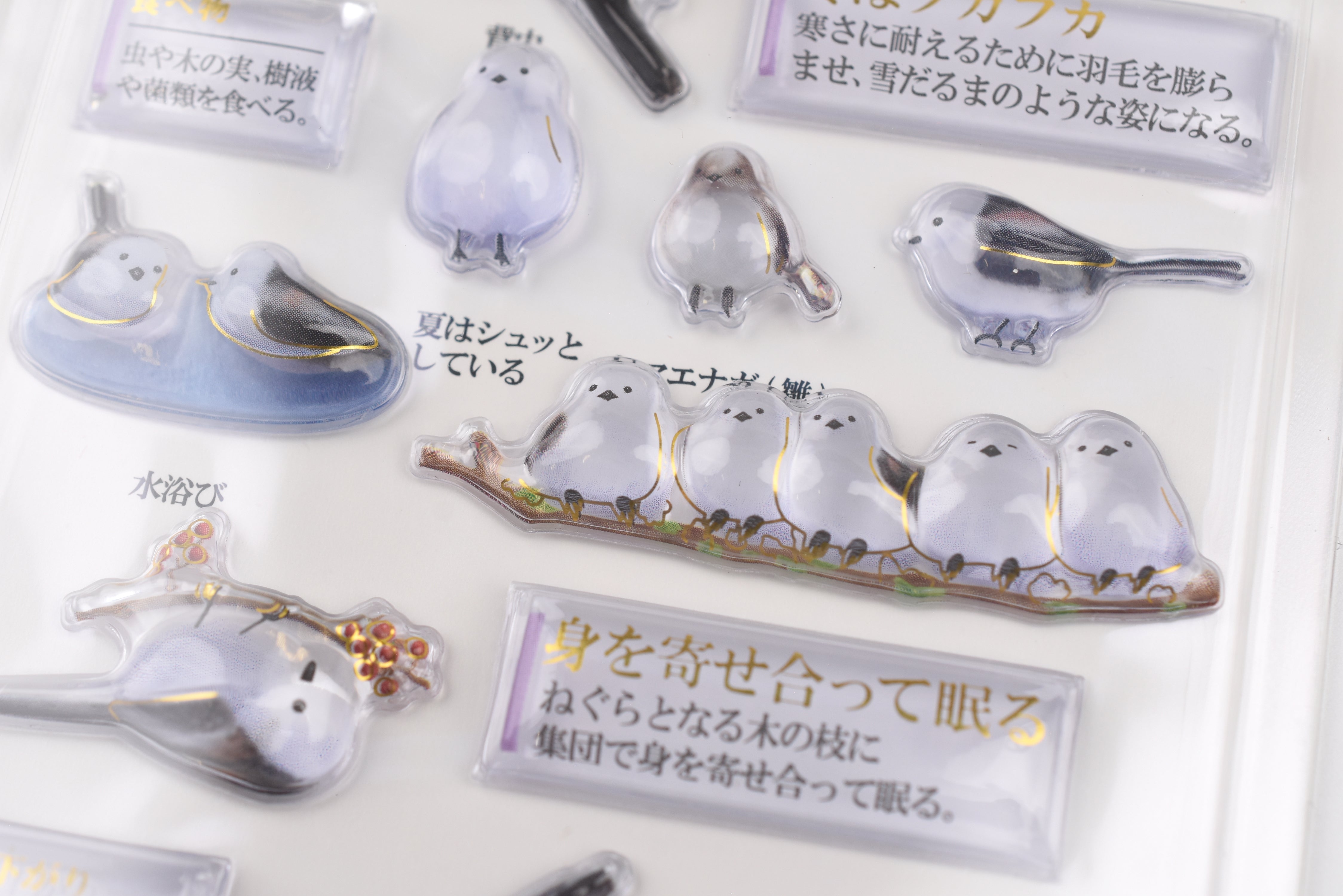 Kamio 3D Adult Illustrated Picture Book Stickers - 3D Long-tailed Tit