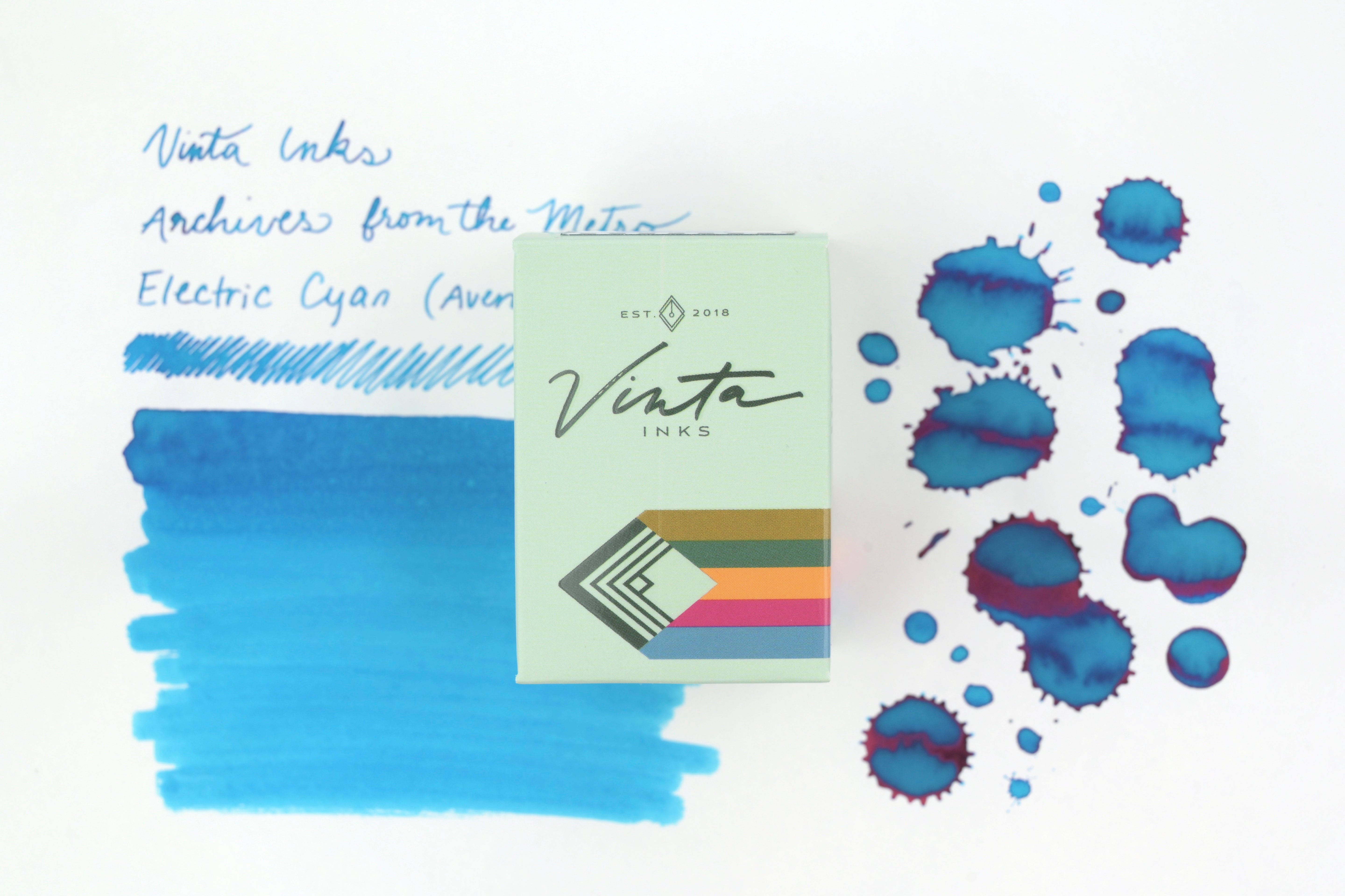 Vinta Inks - Archives From the Metro - Electric Cyan (Avenida, 1982) - 15 mL