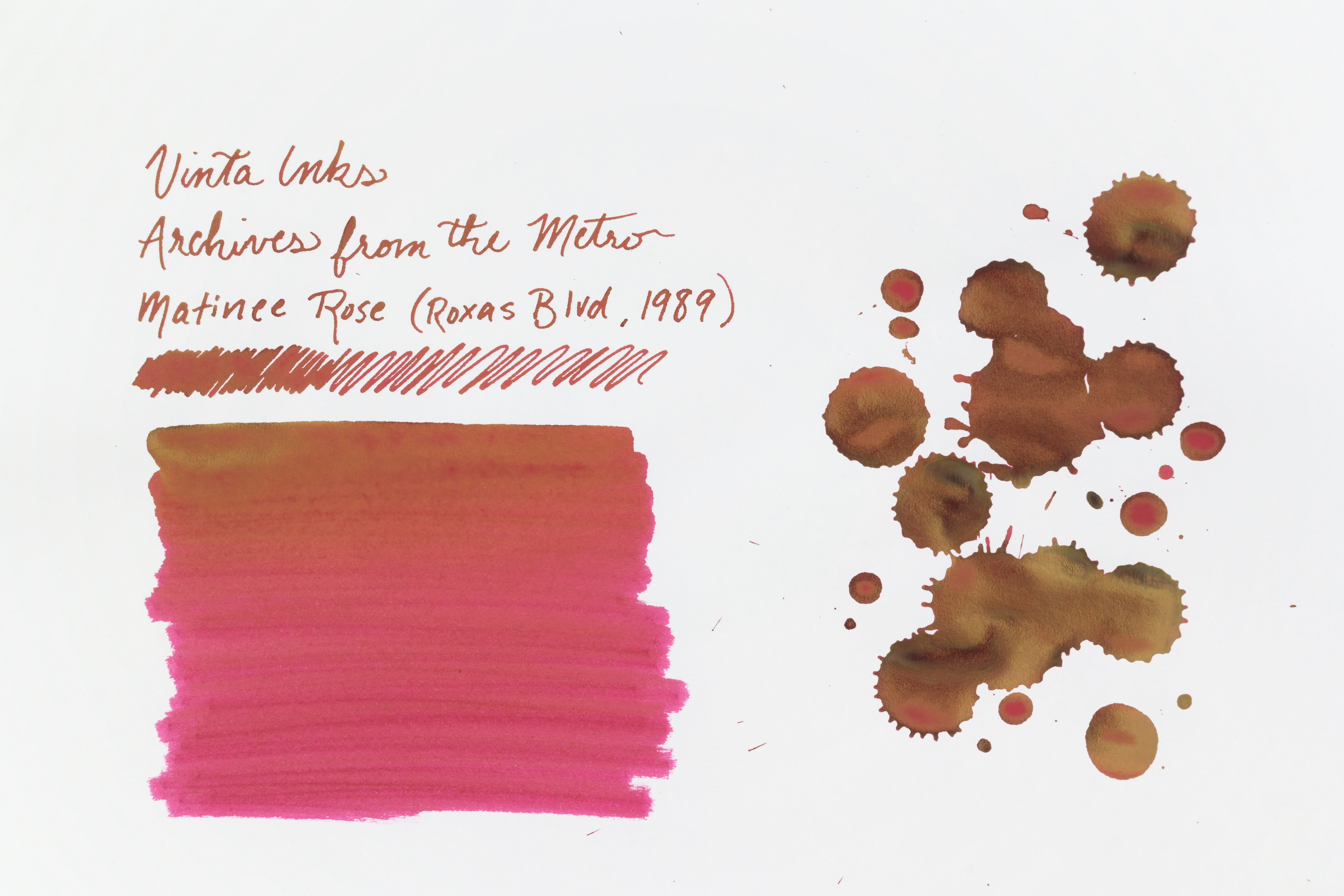 Vinta Inks - Archives From the Metro - Matinee Rose (Roxas Blvd., 1989) - 15 mL