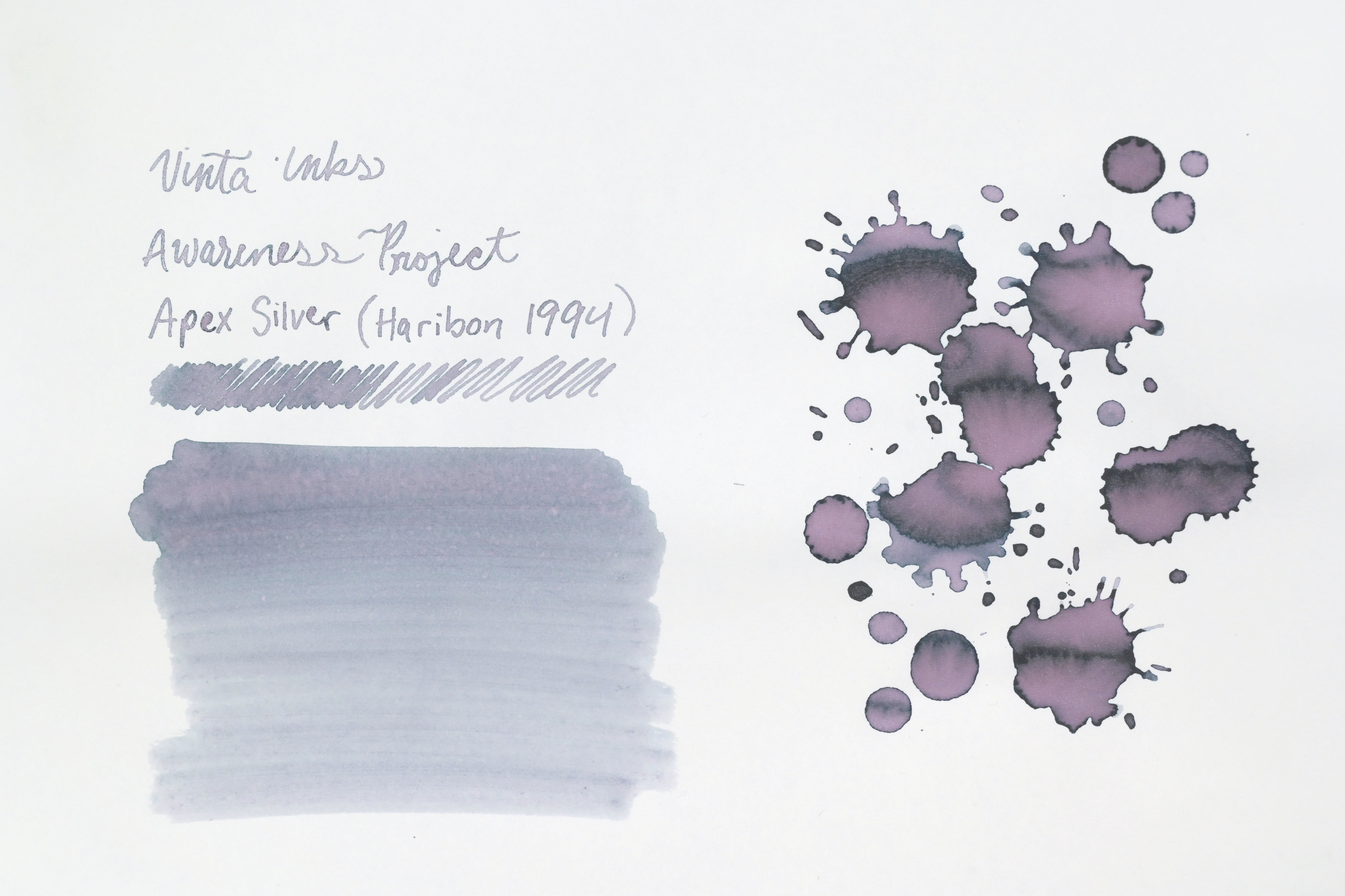 Vinta Inks - Awareness Project - Apex Silver (Haribon 1994) - 30 mL