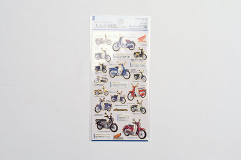 Kamio Illustrated Picture Book Stickers - Honda Super Cub