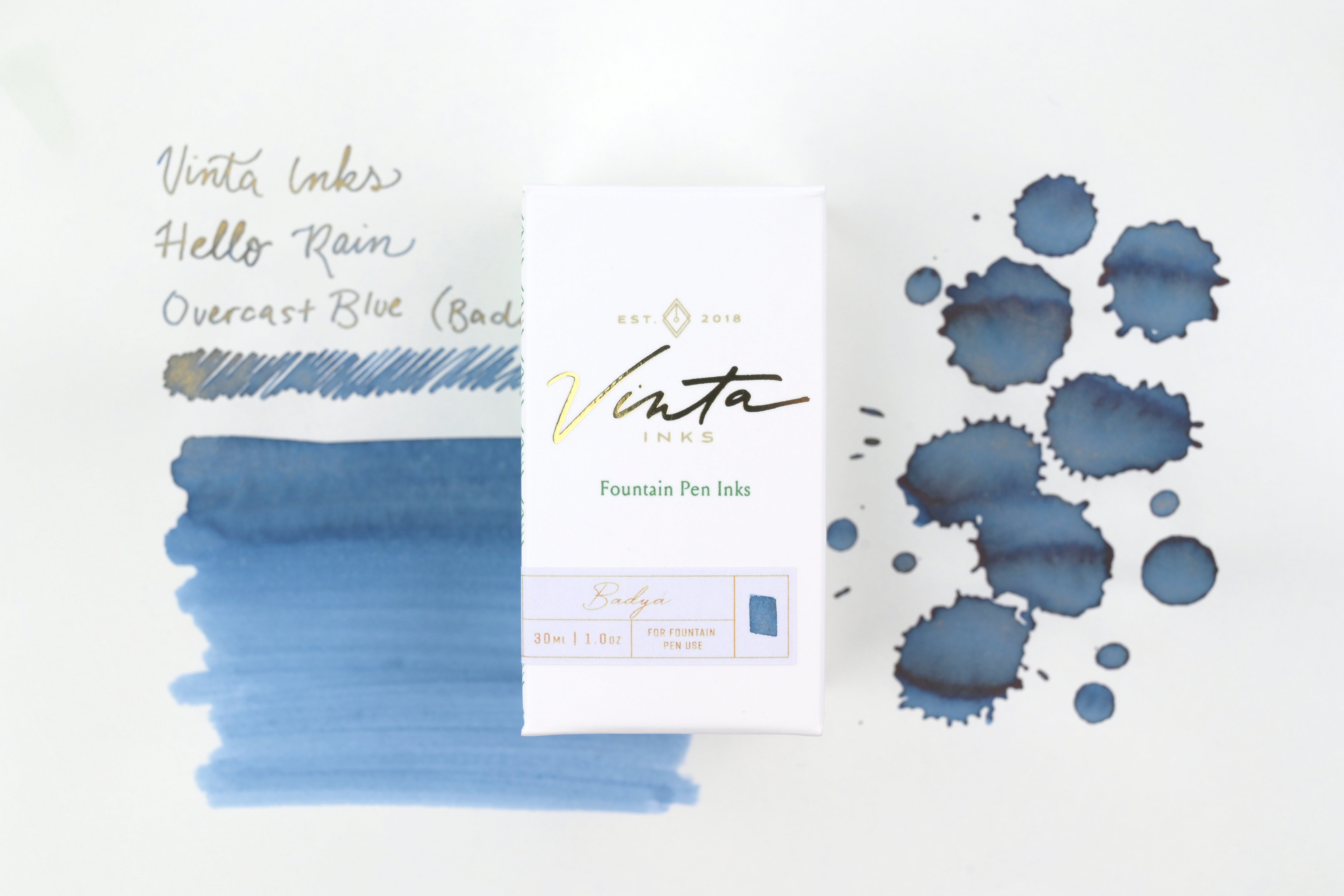 Vinta Inks - Hello Rain - Overcast Blue (Badya 1865) - 30 mL