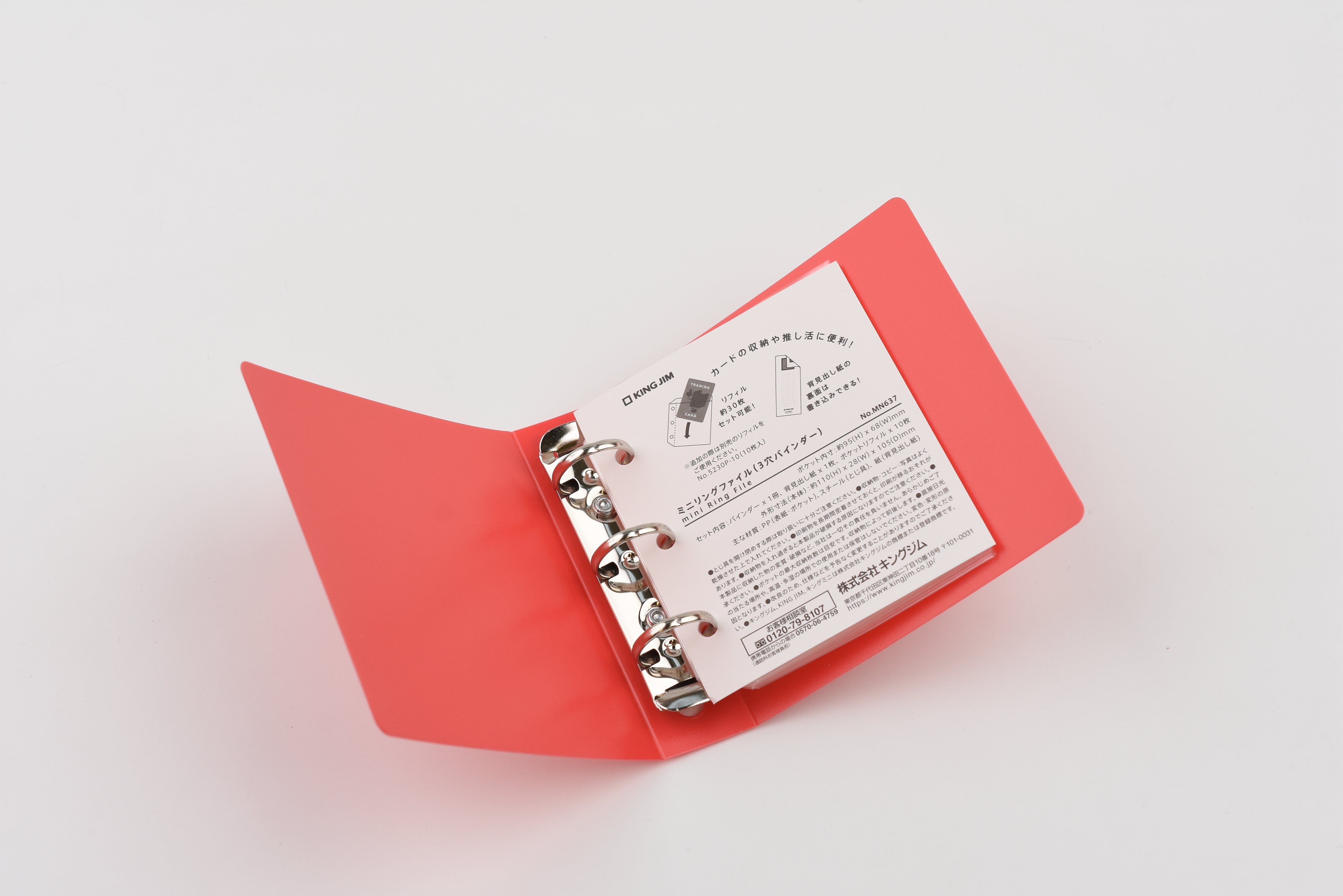 KING JIM King Mini Ring File - Three-hole Binder – Yoseka Stationery