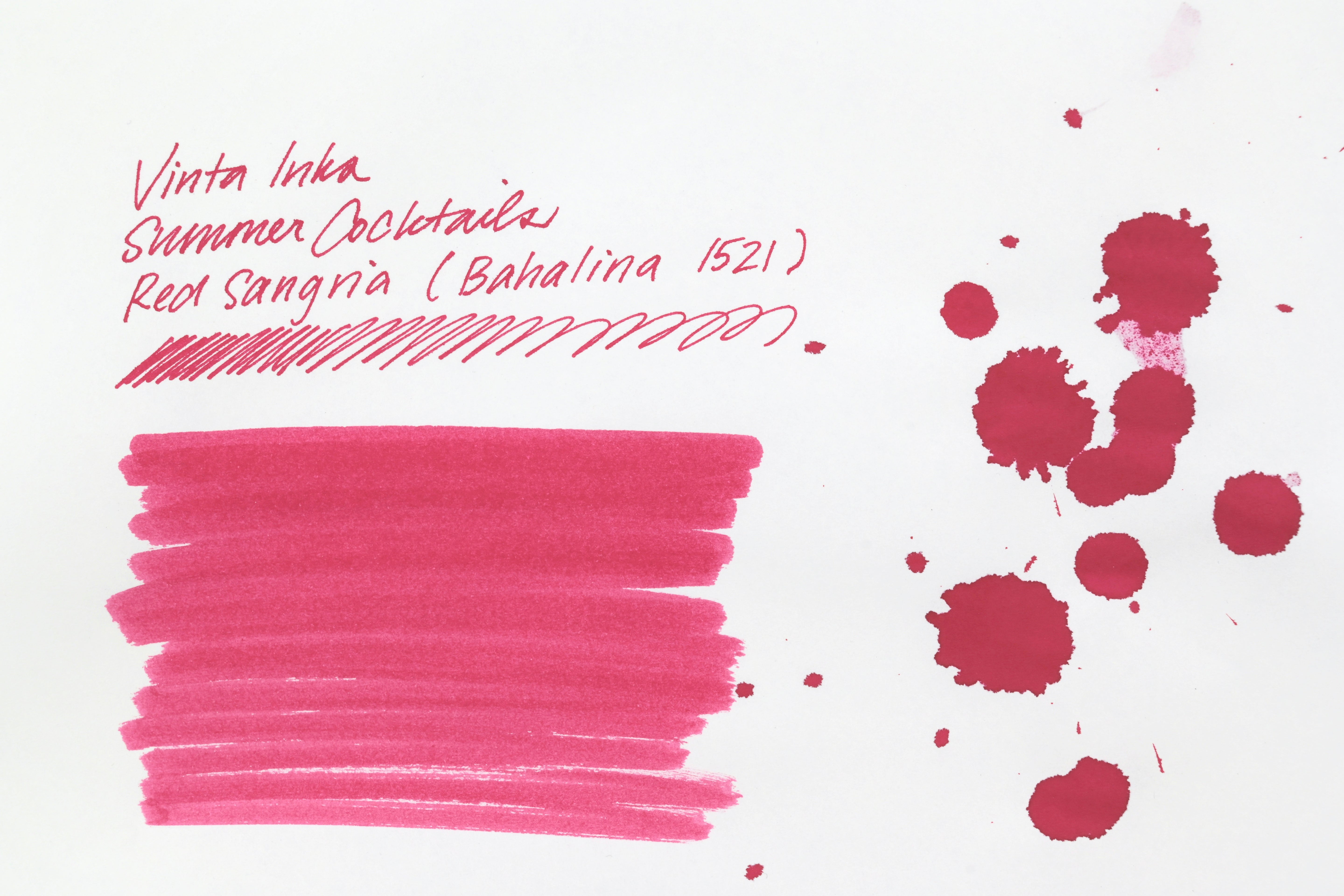 Vinta Inks - Summer Cocktails - Red Sangria (Bahalina 1521) - 30 mL