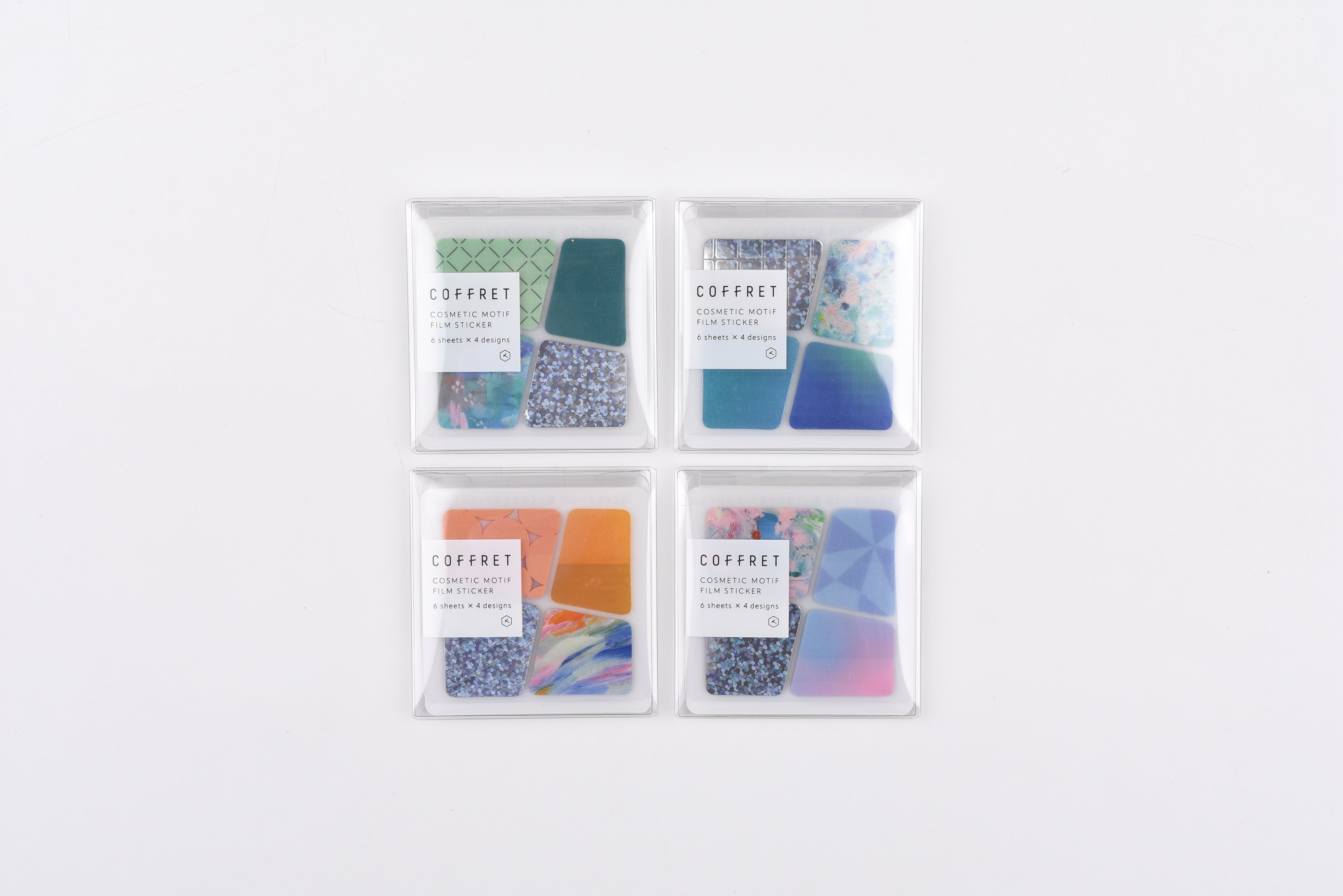 Hitotoki Coffret Cosmetic Motif Film Sticker - Block